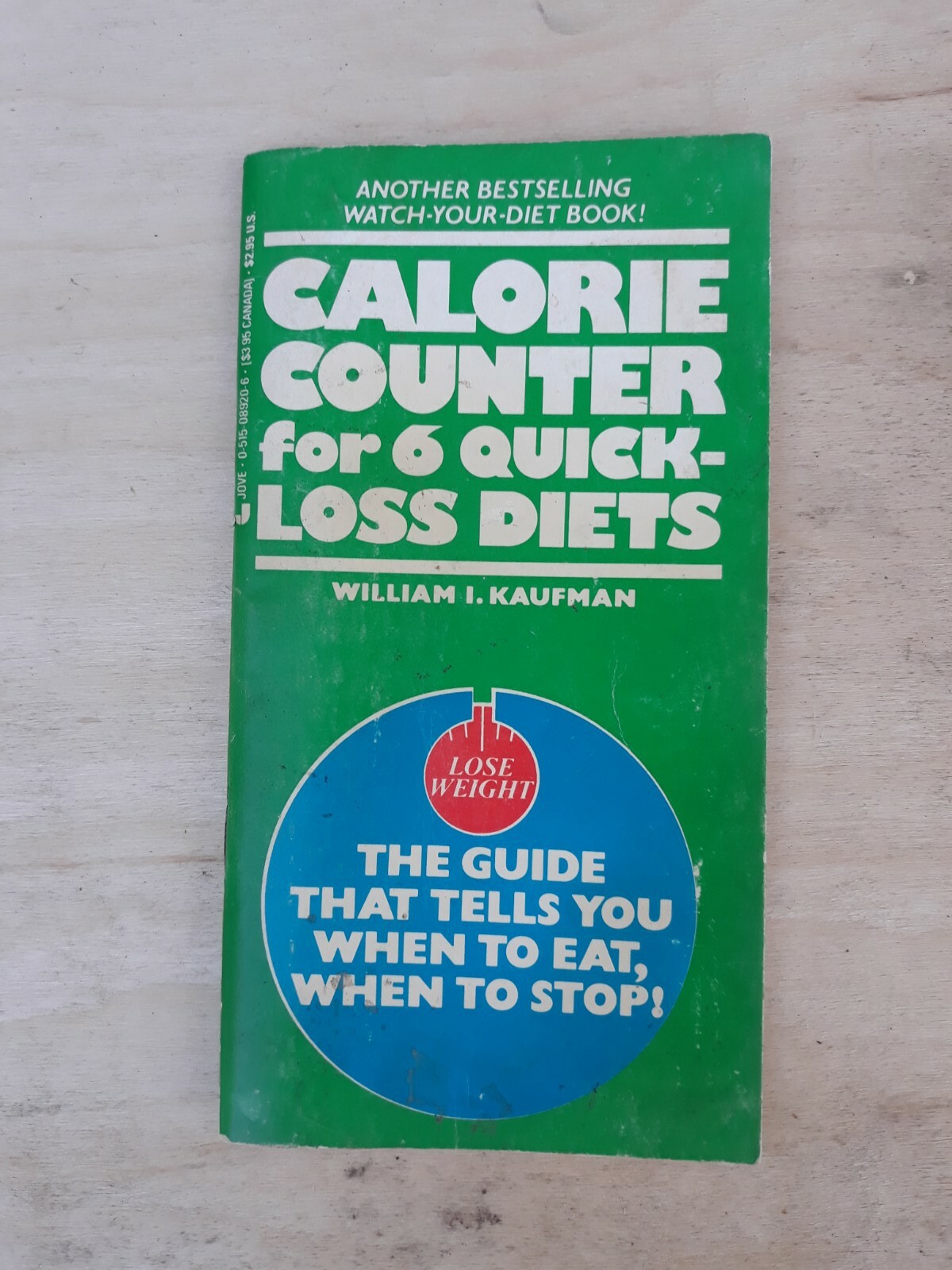1981 Calorie Counter for 6 quick-loss diets William Kaufman Lose Weight Tub5D