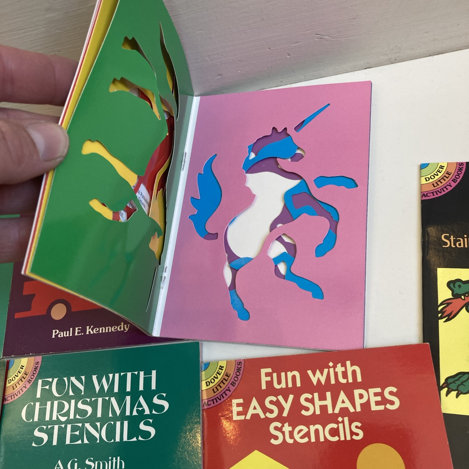 Vintage Dover Stencil Books 10 In Lot Plus One Stained Glass Coloring Book