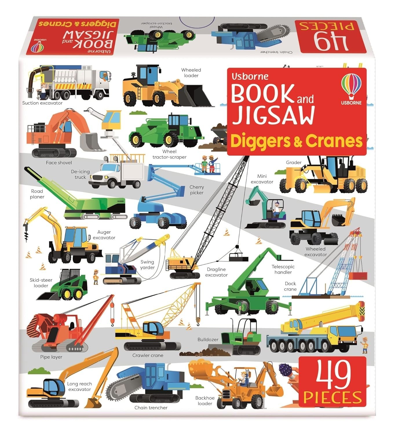 Sam Smith Gabriele Antonini Usborne Book and Jigsaw Diggers and Cranes (Paperbac