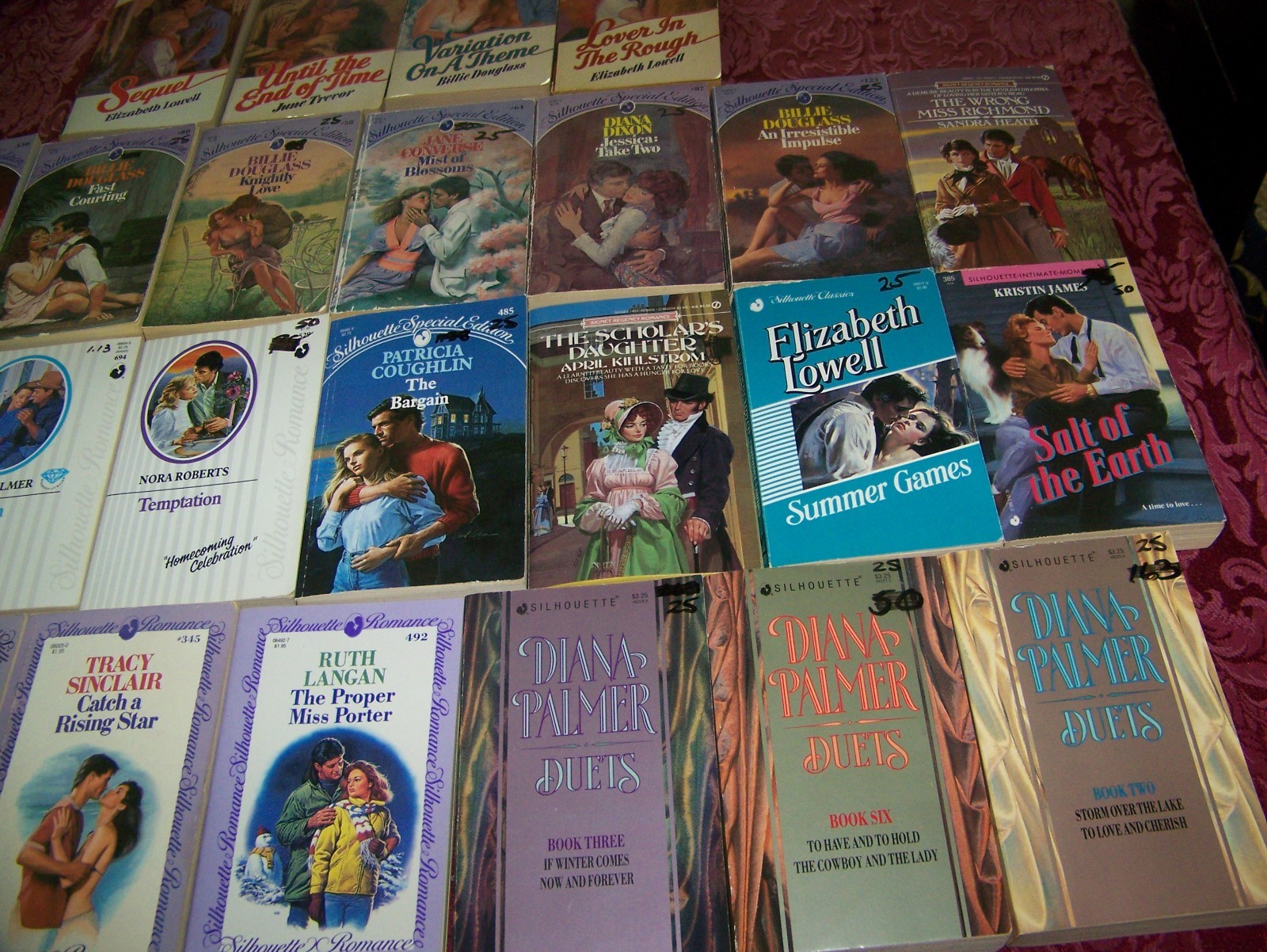 silhouette romance book lot OF 30 1980s & 90s GREAT READS & STORIES