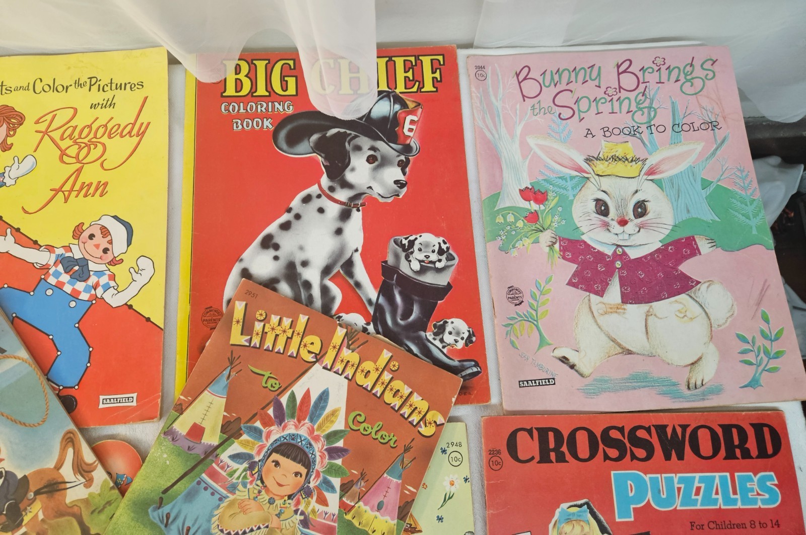 Lot of 10 Vintage USED Children’s Coloring Books 1950’s-60s Era in Nice Shape