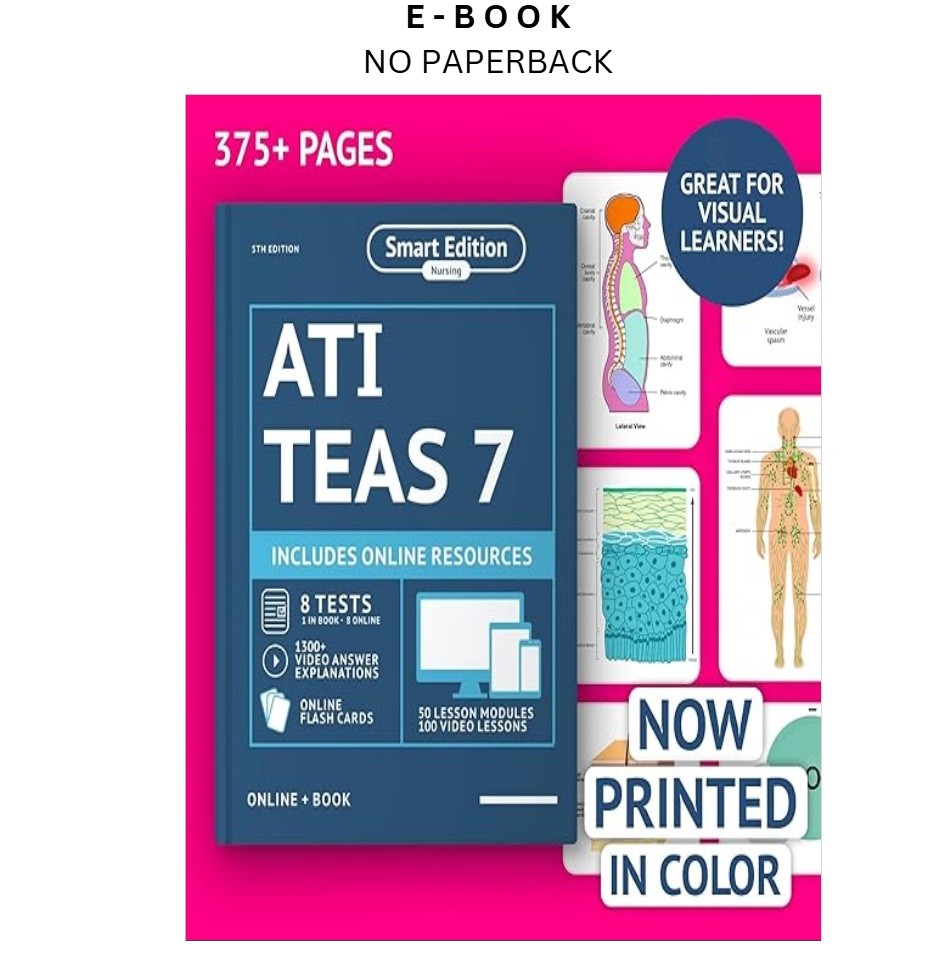 ATI TEAS 7 Study Guide 2026 Printed In Color: Smart Editi, Smart Edition 2025
