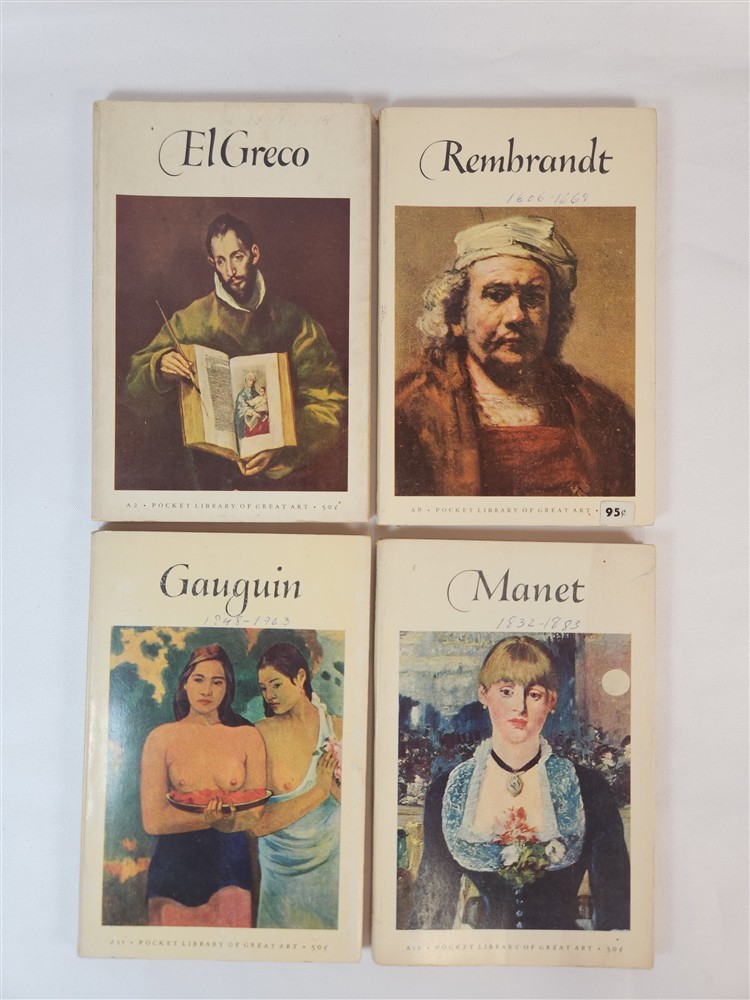 Pocket Library of Great Art ~ Gauguin ~ El Greco ~ Manet ~ Rembrandt ~ 1950s PBs