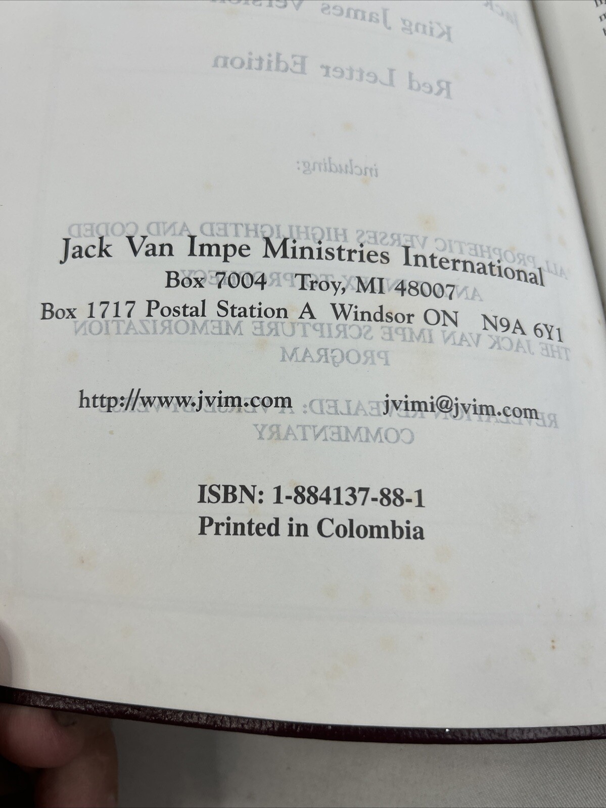 THE JACK VAN IMPE PROPHECY BIBLE Limited Special Edition KJV Red Letter LEATHER