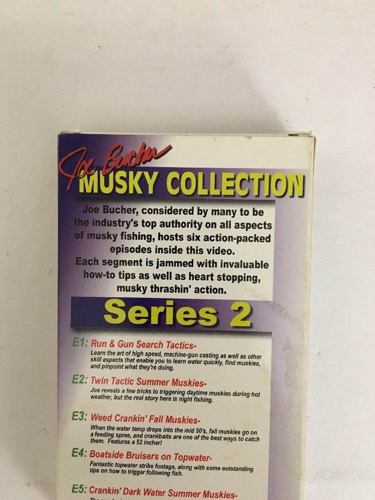 Joe Bucher Musky Collection Series 2 VHS-TESTED-RARE VINTAGE COLLECTIBLE-SHIP 24