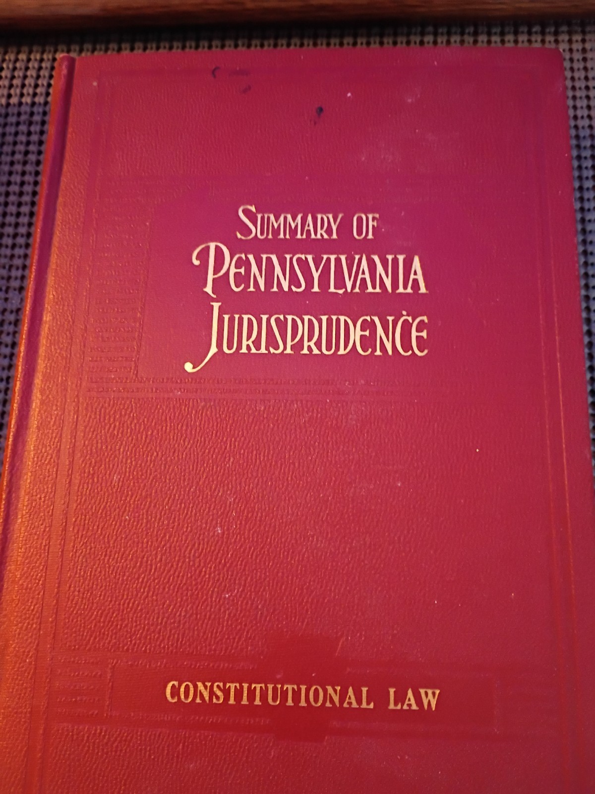 SUMMARY OF PENNSYLVANIA JURIS PRUDENCE CONSTITUTION