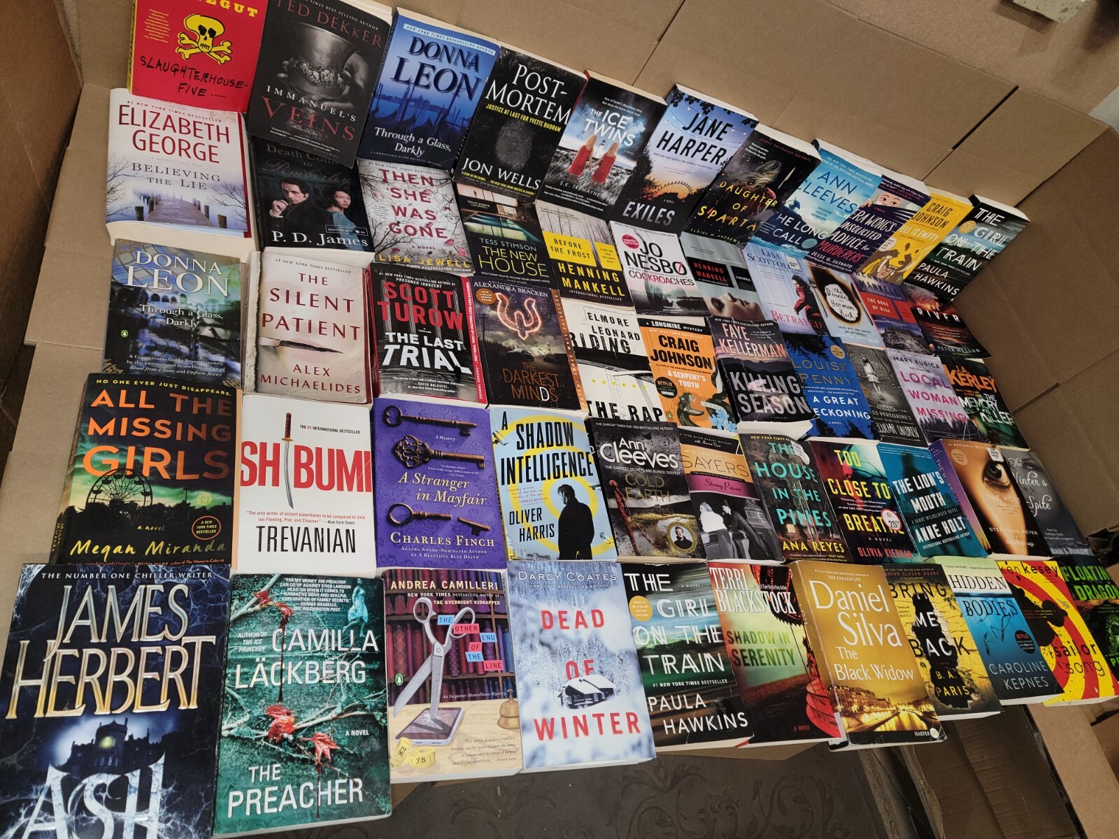 Lot of 10 Mystery Large Trade Paperback Books Suspense Thriller Crime Murder MIX