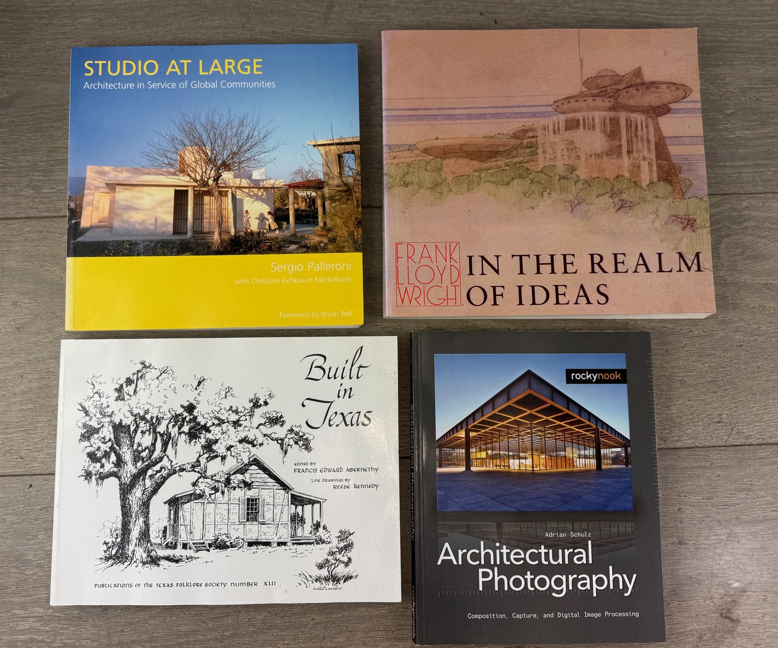 Architecture Books Lot 4 Studio At Large Frank Lloyd Wright Texas PB Art Photo