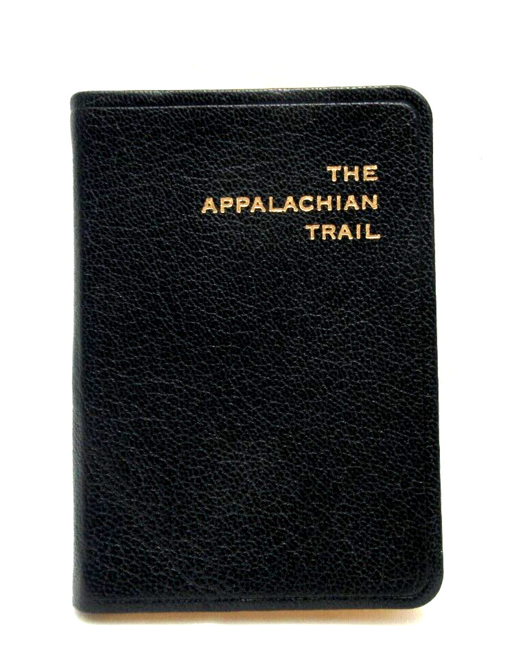 APPALACHIAN TRAIL 3×4″ MINI Guide Leather Cover Notes w Maps Info 160 Pgs Black
