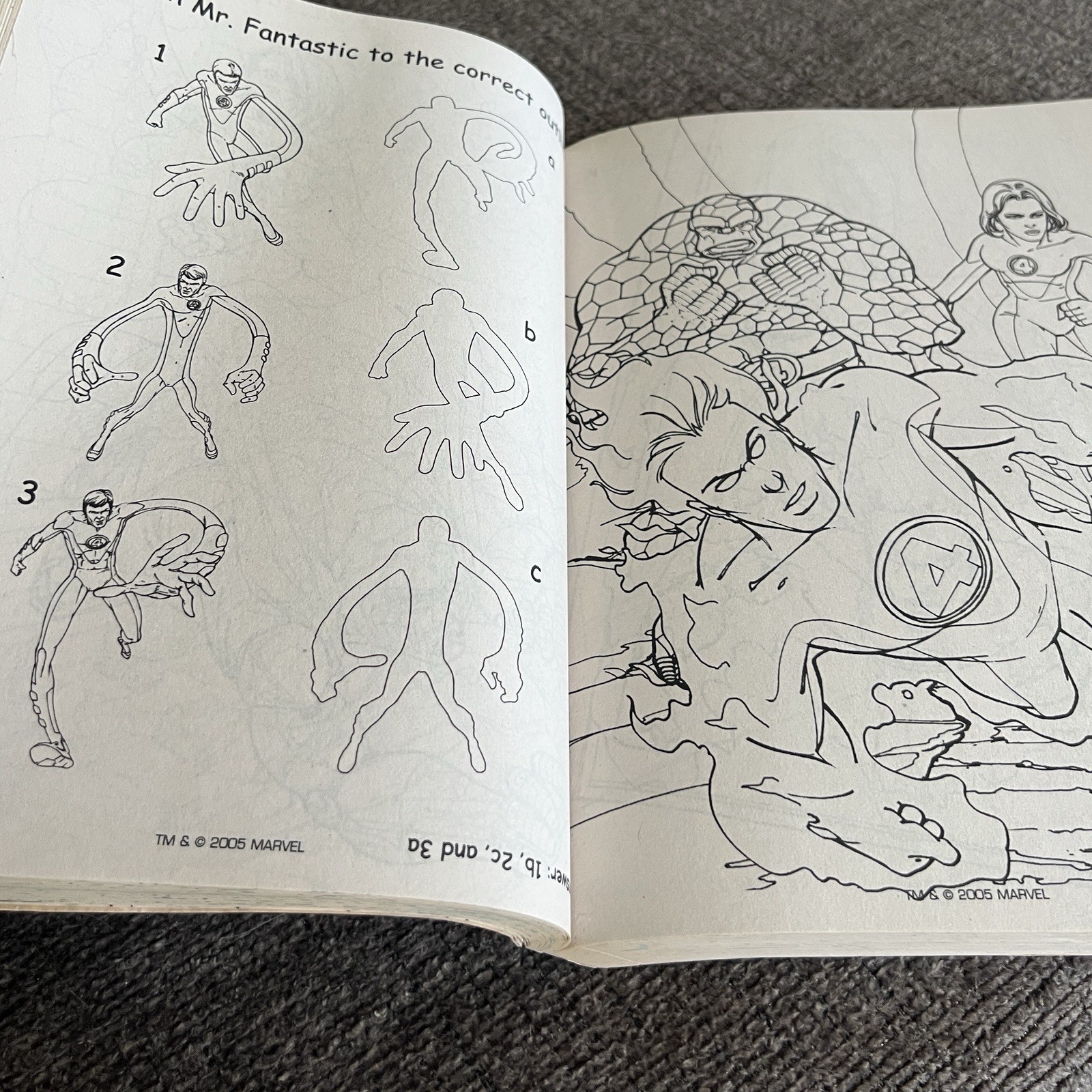 Jumbo Coloring Book Marvel Fantastic Four 2005 400 Pages Activity VTG