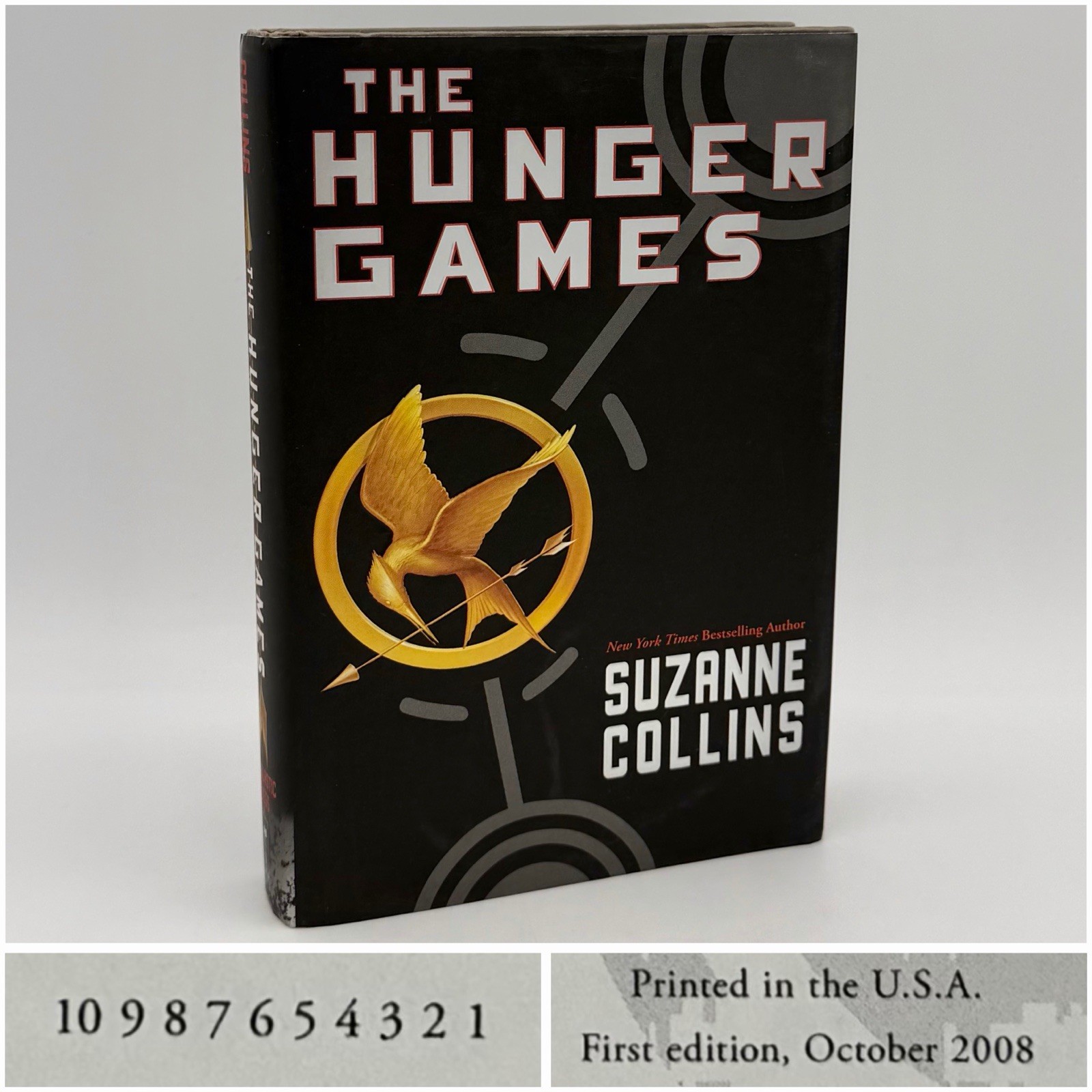 The Hunger Games – Suzanne Collins (true 1st edition 1st print) Scholastic, 2008