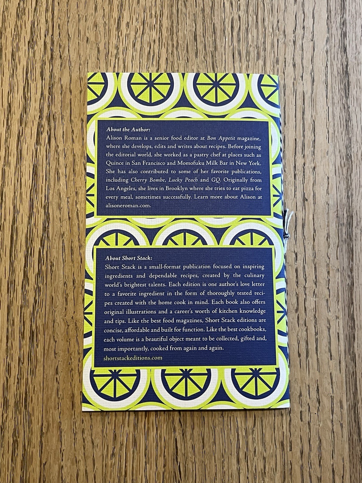 LEMONS (SHORT STACK) By Alison Roman *Excellent Condition* RARE