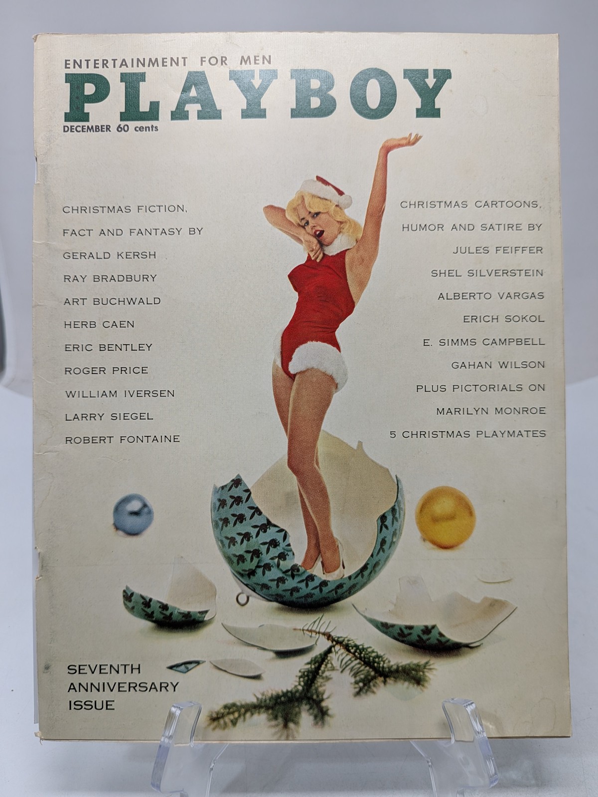 Playboy Magazine December 1960 🔥 Teddi Smith 🔥 Carol Eden 🔥 Marilyn Monroe E