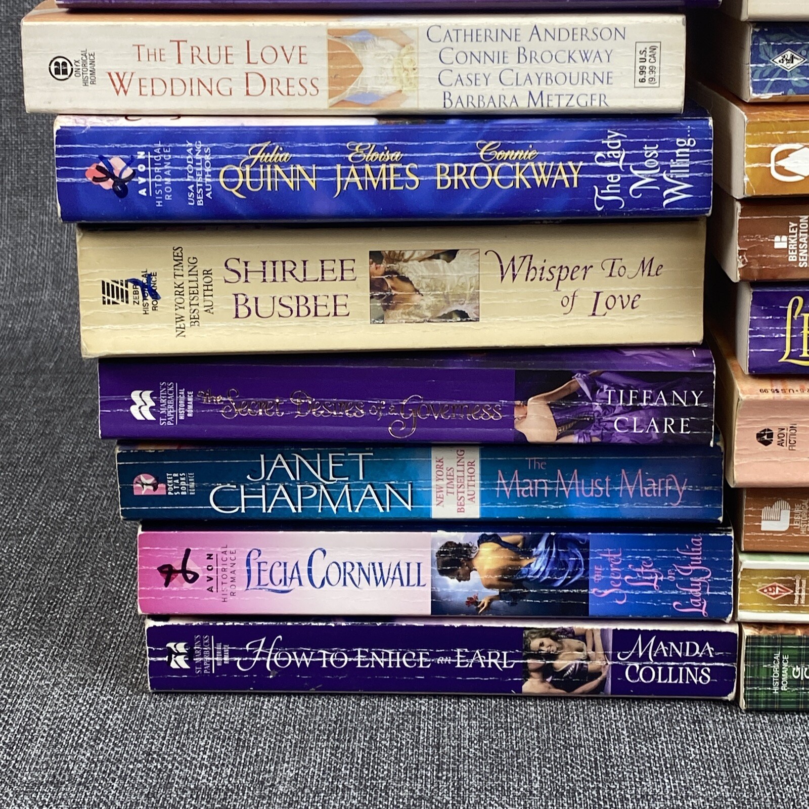 Lot of 40 Historical Romance Novels Multiple Authors Paperback Carlise, Kramer..