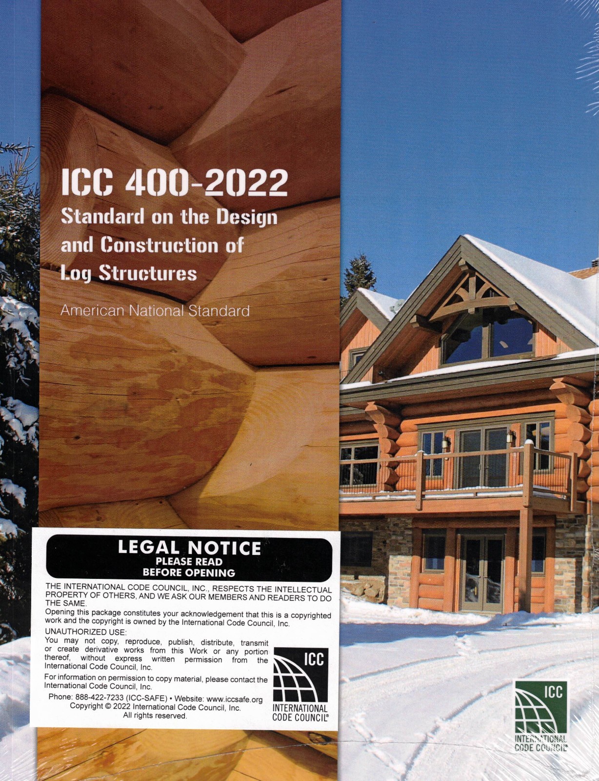 ICC 400-2022: Standard on the Design and Construction of Log Structures