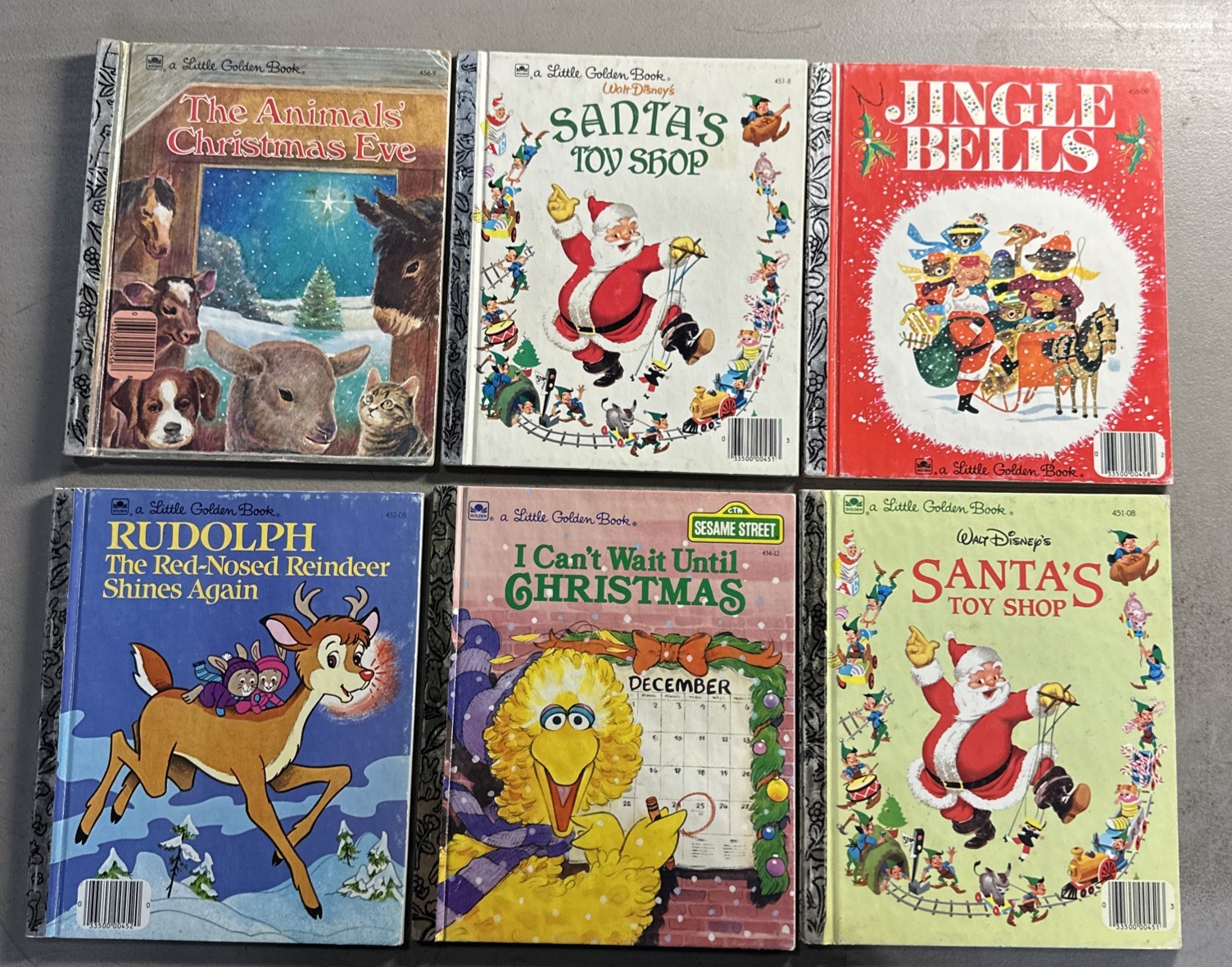 – LOT OF 6 VINTAGE Kids Christmas Books. 1950’s To 1980’s.
