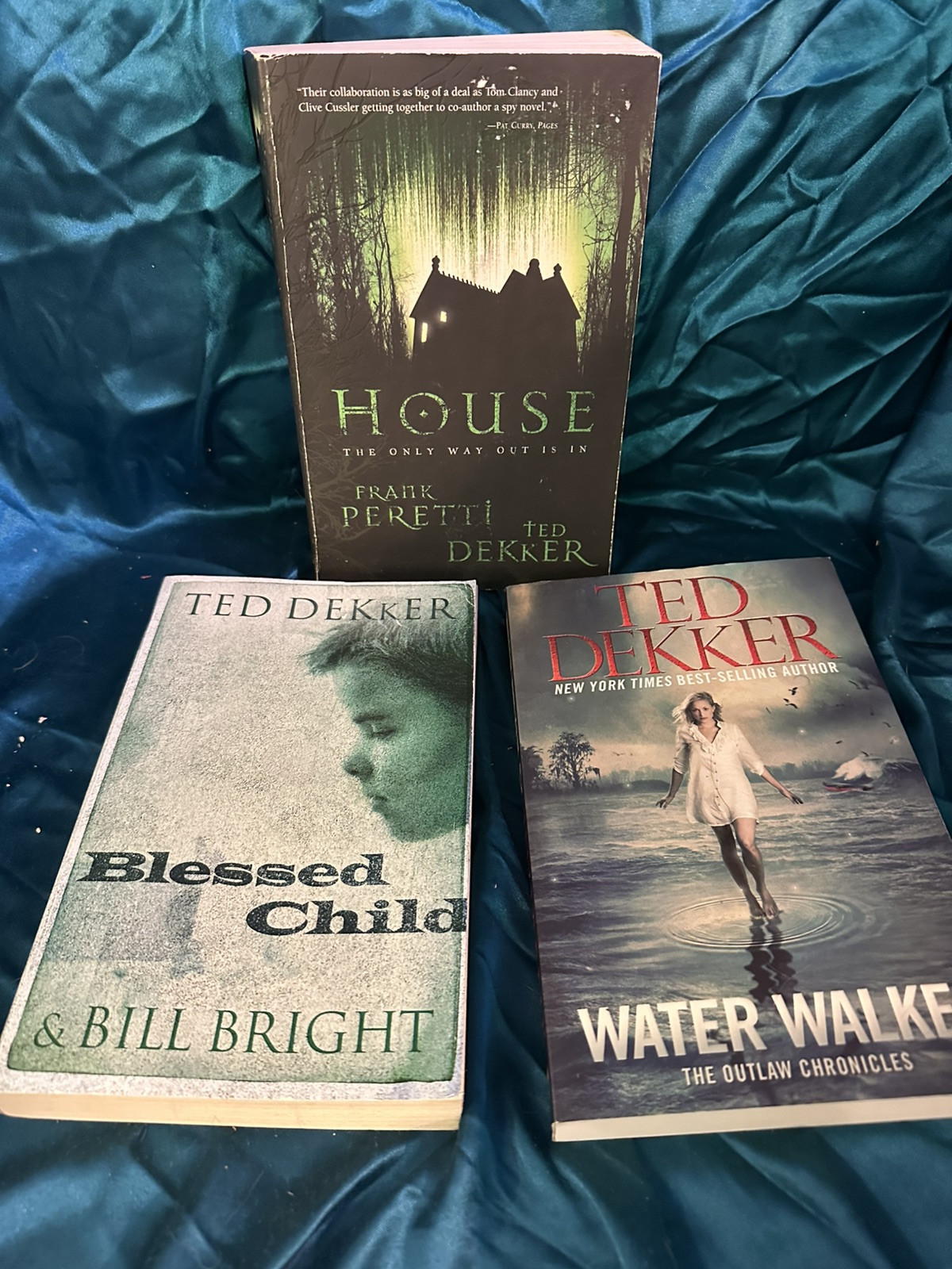 Lot Of 3 TED DEKKER NOVELS! Water Walker & Blessed Child (w/Bill Bright) & House