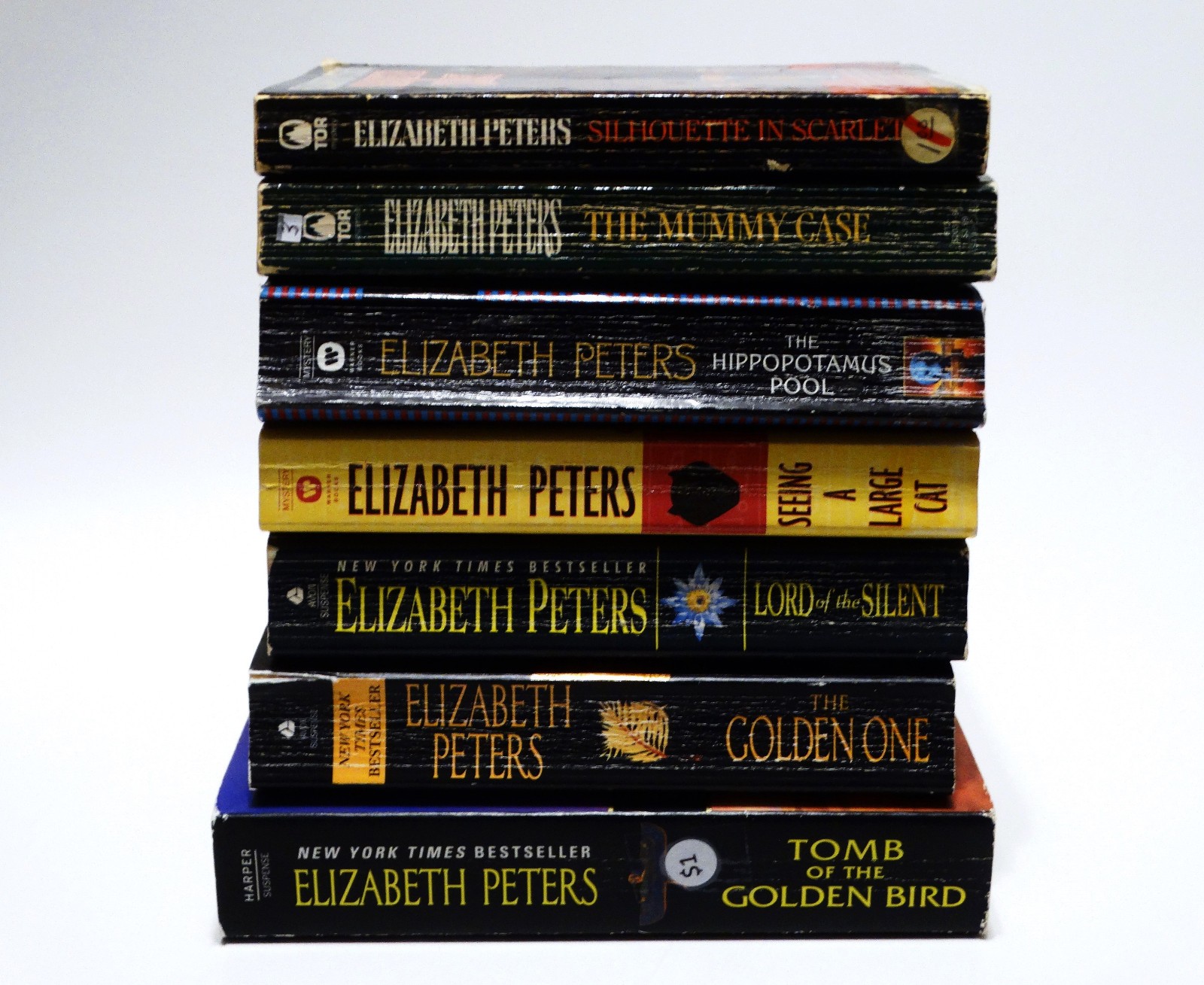 Elizabeth Peters Book Lot (7) Mystery Silhouette in Scarlet The Mummy Case