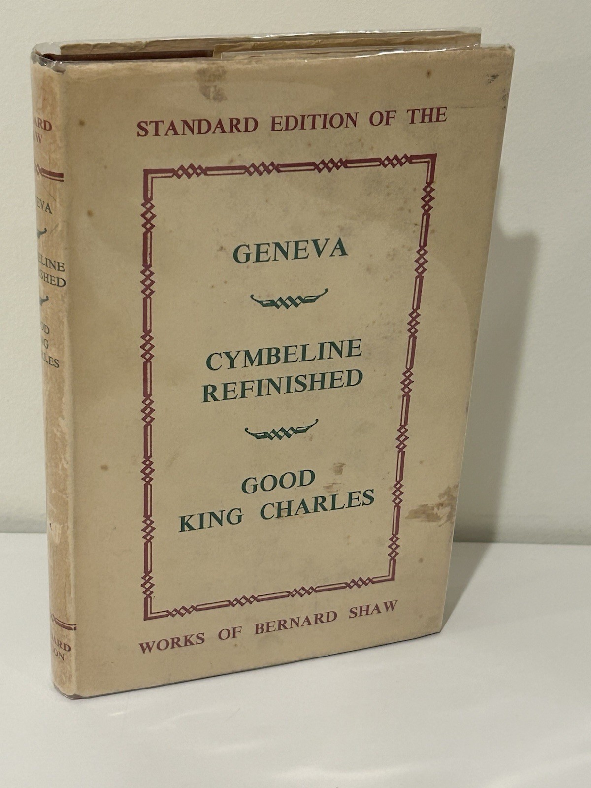 GEORGE BERNARD SHAW PLAYS: GENEVA, CYMBELINE, GOOD KING CHARLES / UK 1946 HCDJ