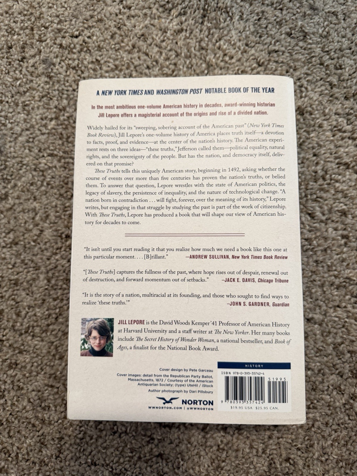 These Truths : A History of the United States by Jill Lepore