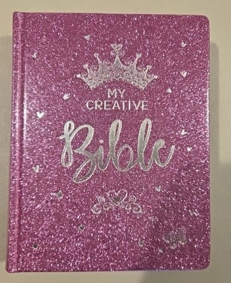 My Creative Bible Purple Glitter Hardcover by Not Available (2018, Hardcover)
