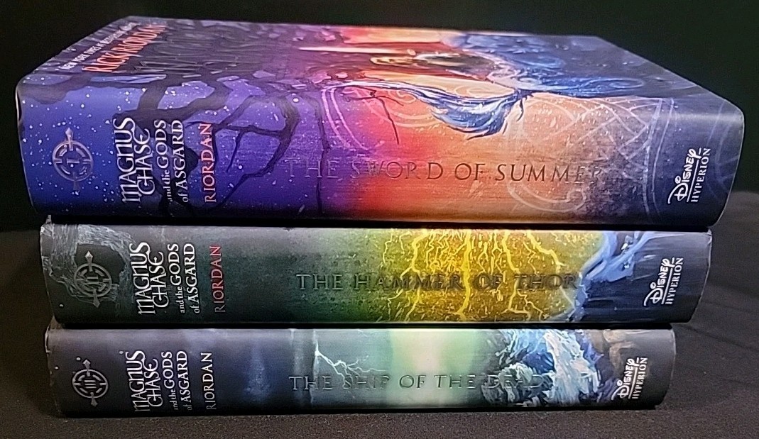 Magnus Chase and the Gods of Asgard 1-3 Book Collection Set Lot Rick Riordan HC