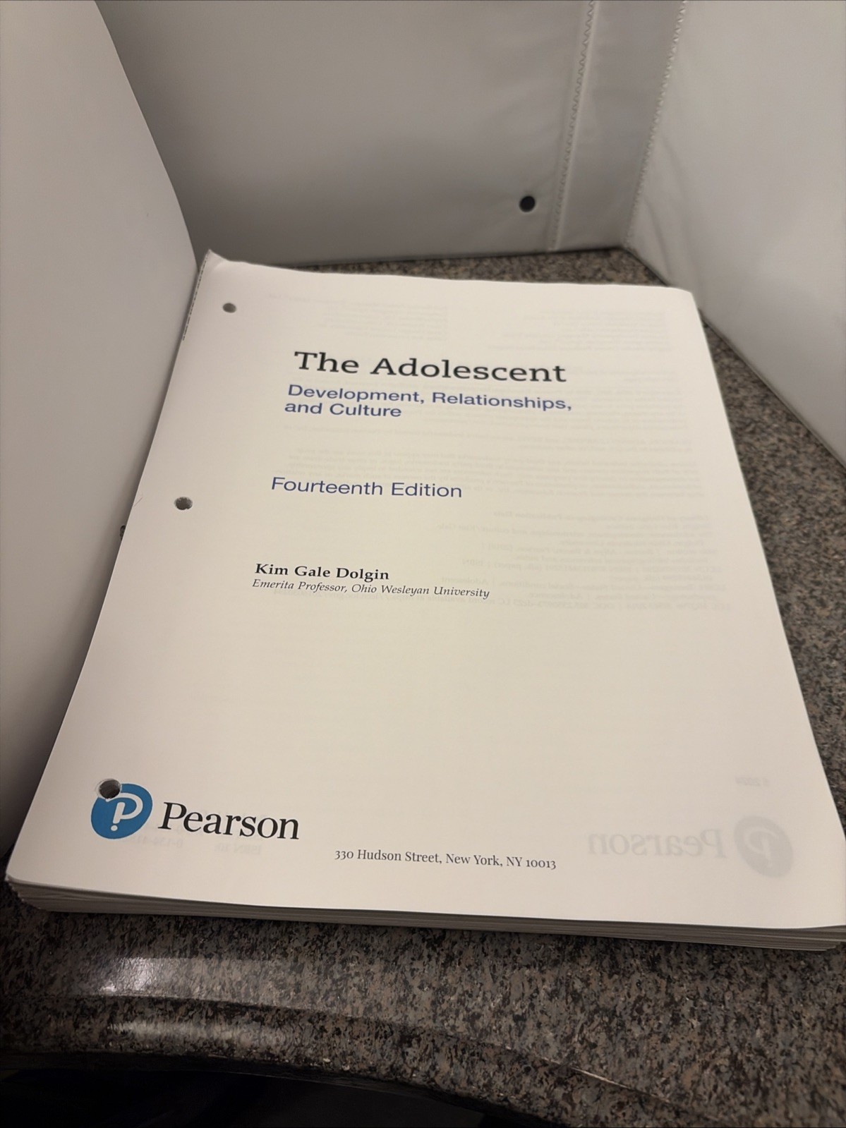 The Adolescent: Development, Relationships, & Culture, 14th Ed. by Dolgin (2018)
