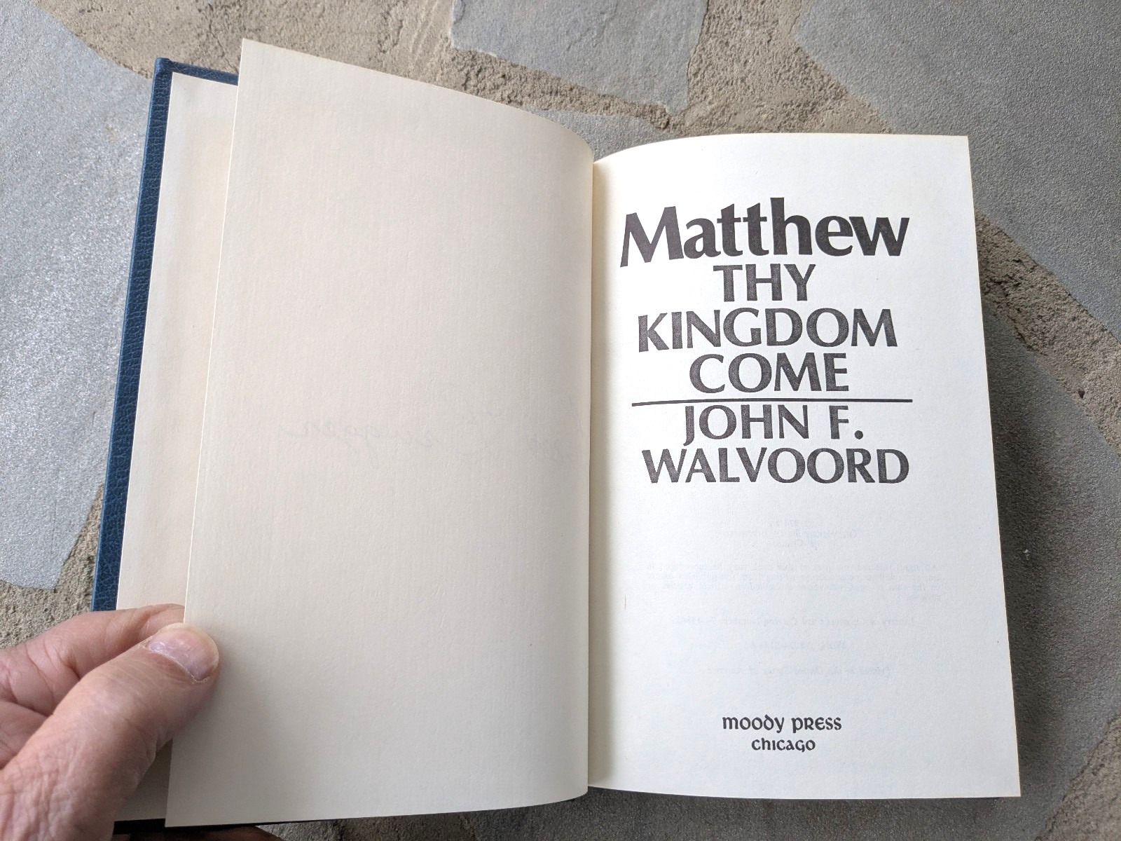 Matthew : Thy Kingdom Come by John F. Walvoord (Hardcover) FAST SHIPPING
