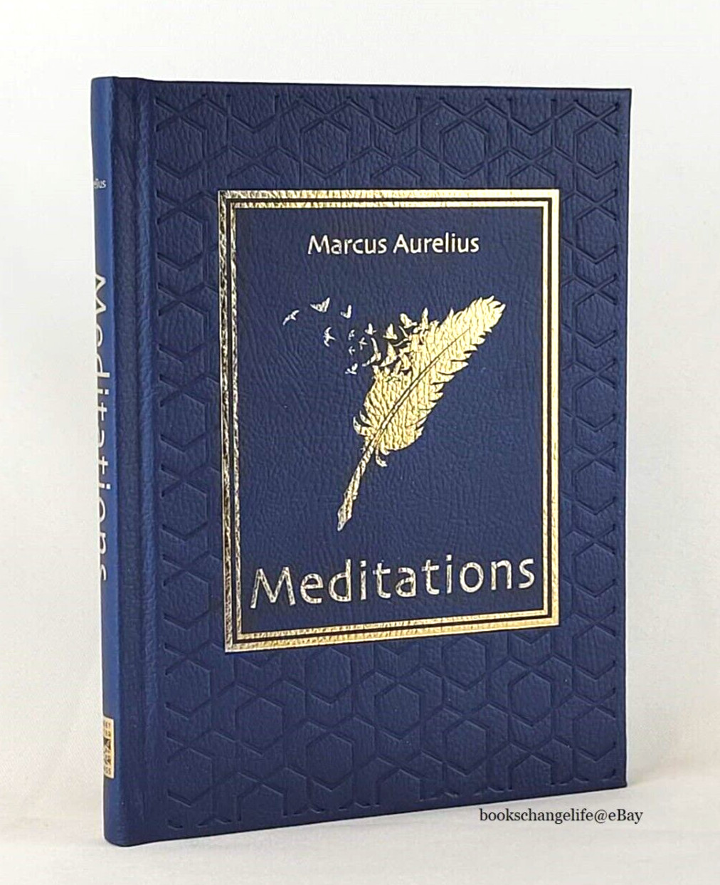 MEDITATIONS Marcus Aurelius (8″x6″) George Long Deluxe Faux Leather Bound Gilded