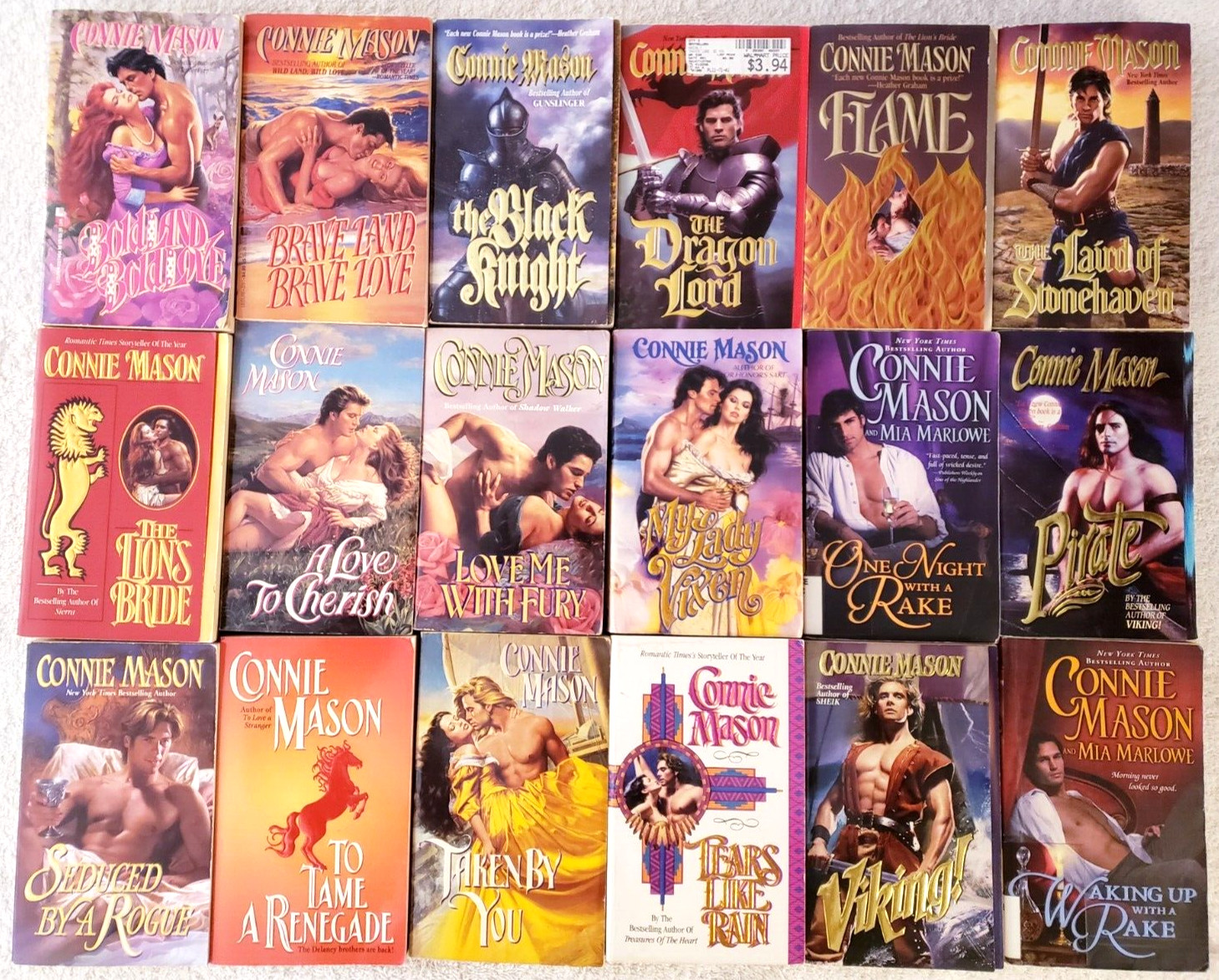 Big Lot 18 Connie Mason PB Historical Romance Viking!/Taken by You/Flame/Pirate