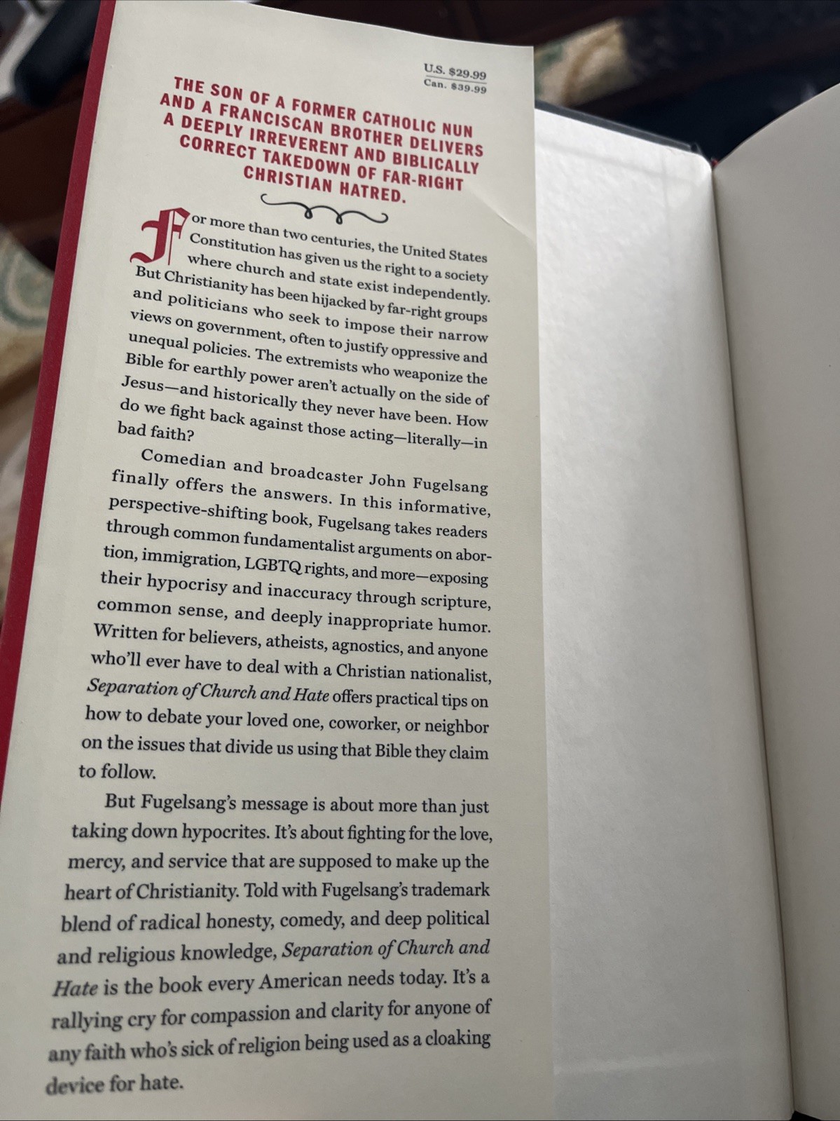 Separation of Church and Hate, Hardback Book