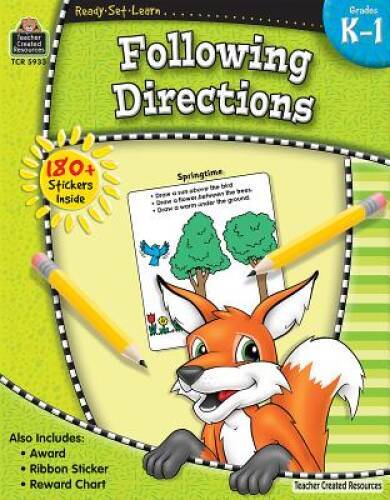 Ready-Set-Learn: Following Directions Grd K-1 – Paperback – VERY GOOD