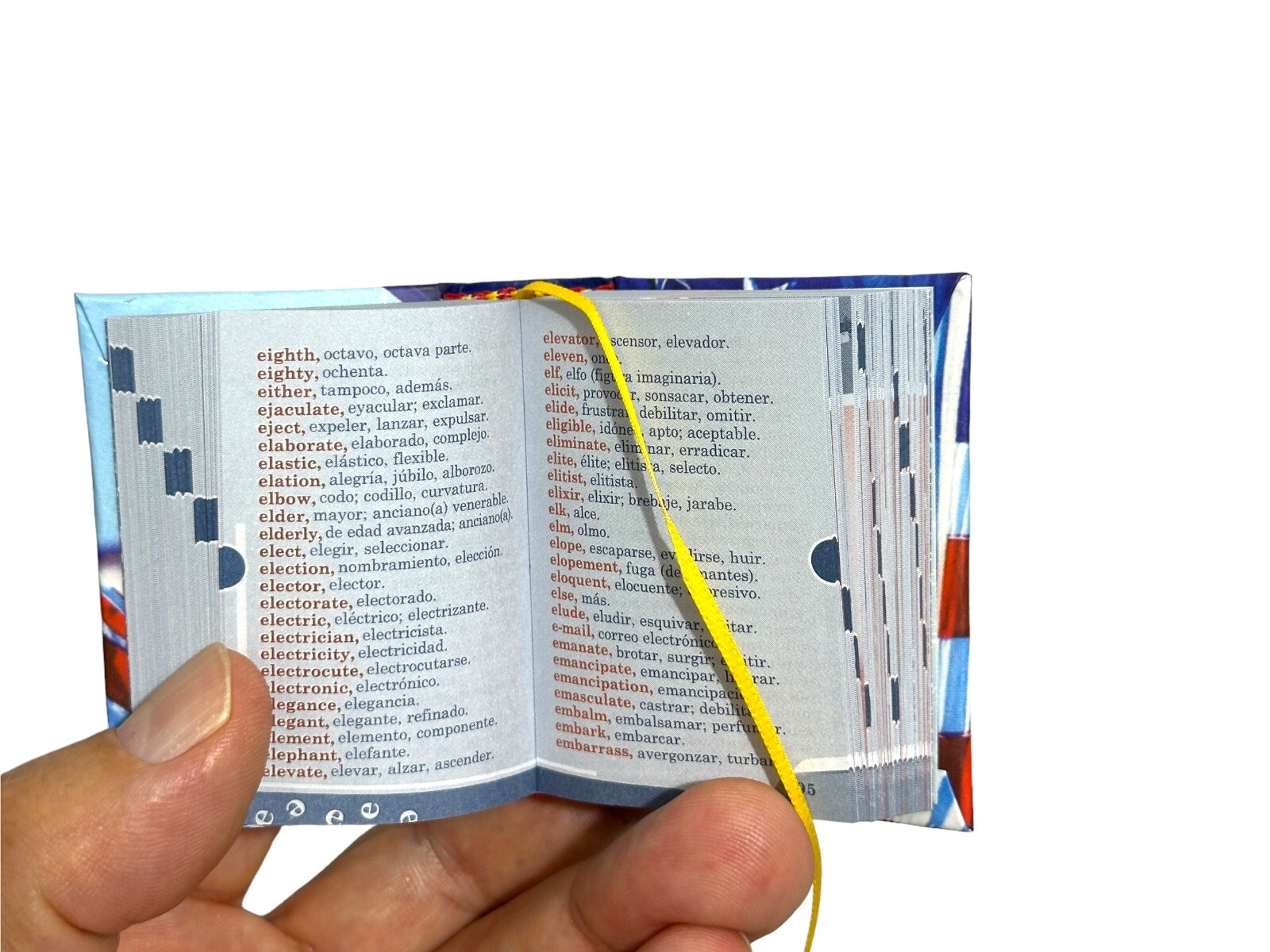 New Miniature Hardbound Book 432pages Dictionary English Spanish 10.000+ words