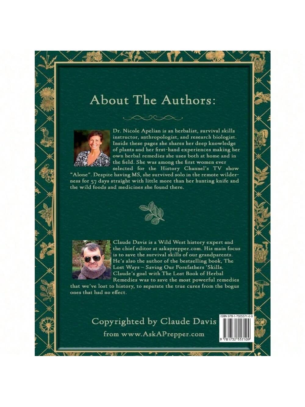The Lost Book of Herbal Remedies-Paperback with Color Pictures