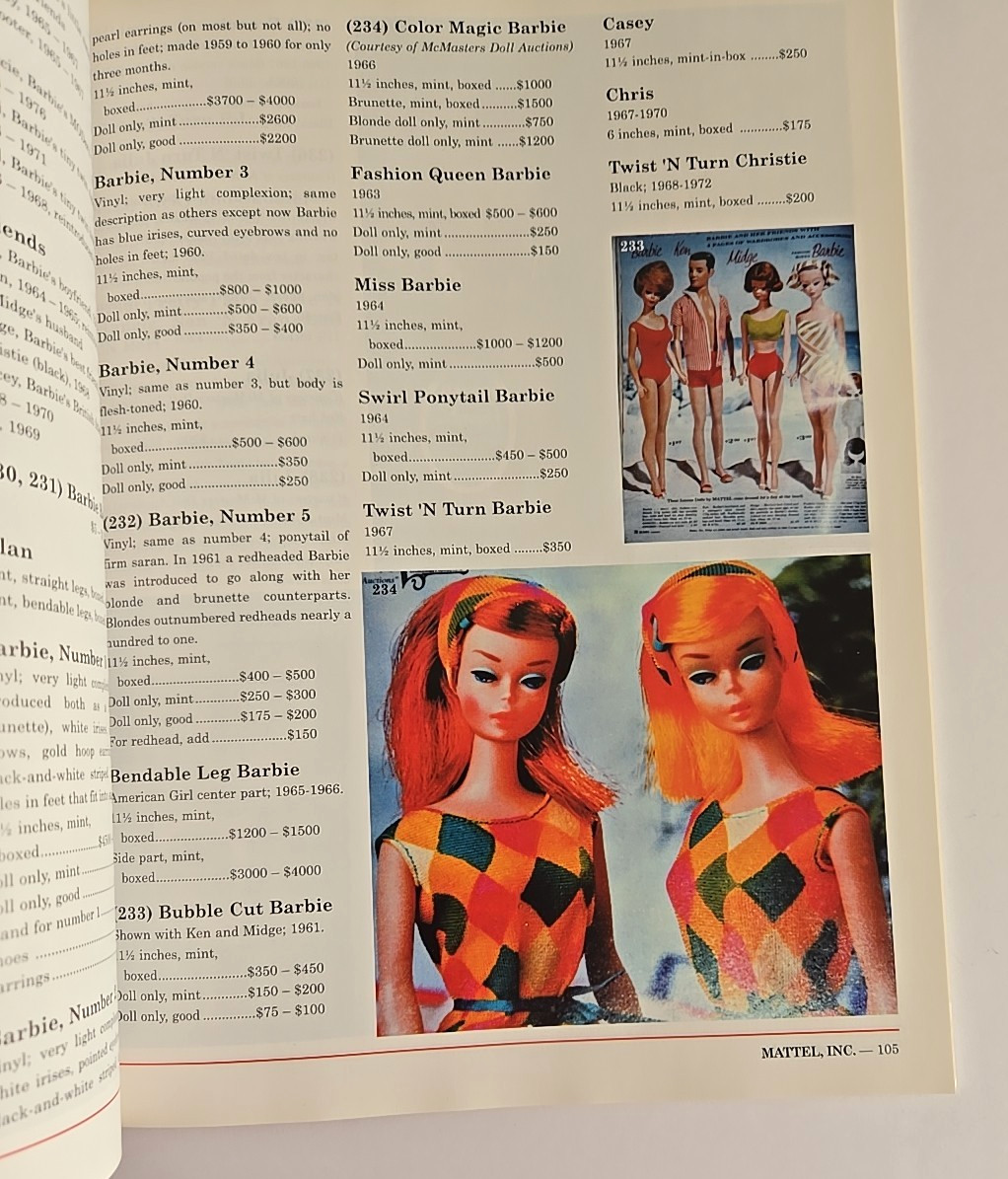 Baby-Boomer Dolls 1950s/60s Reference & Price Guide Michele Karl 1st Ed 2000 Y2K