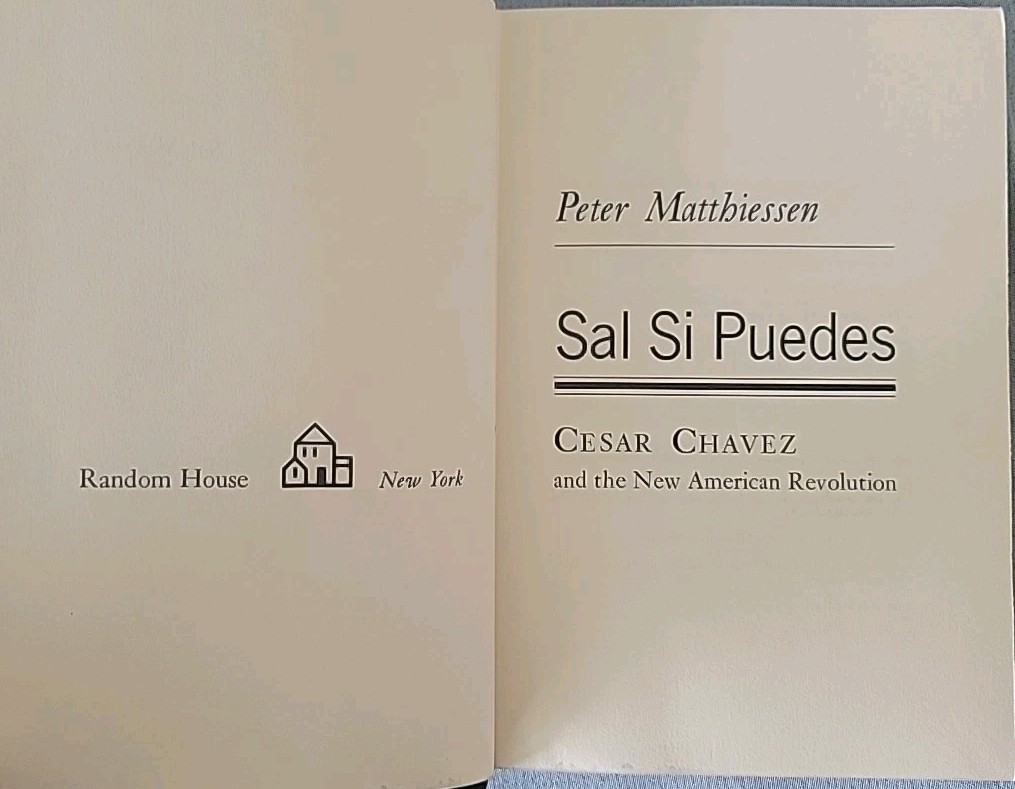 Matthiessen – Sal Si Puedes – Random House – 1969 – 1st Printing – HC DJ