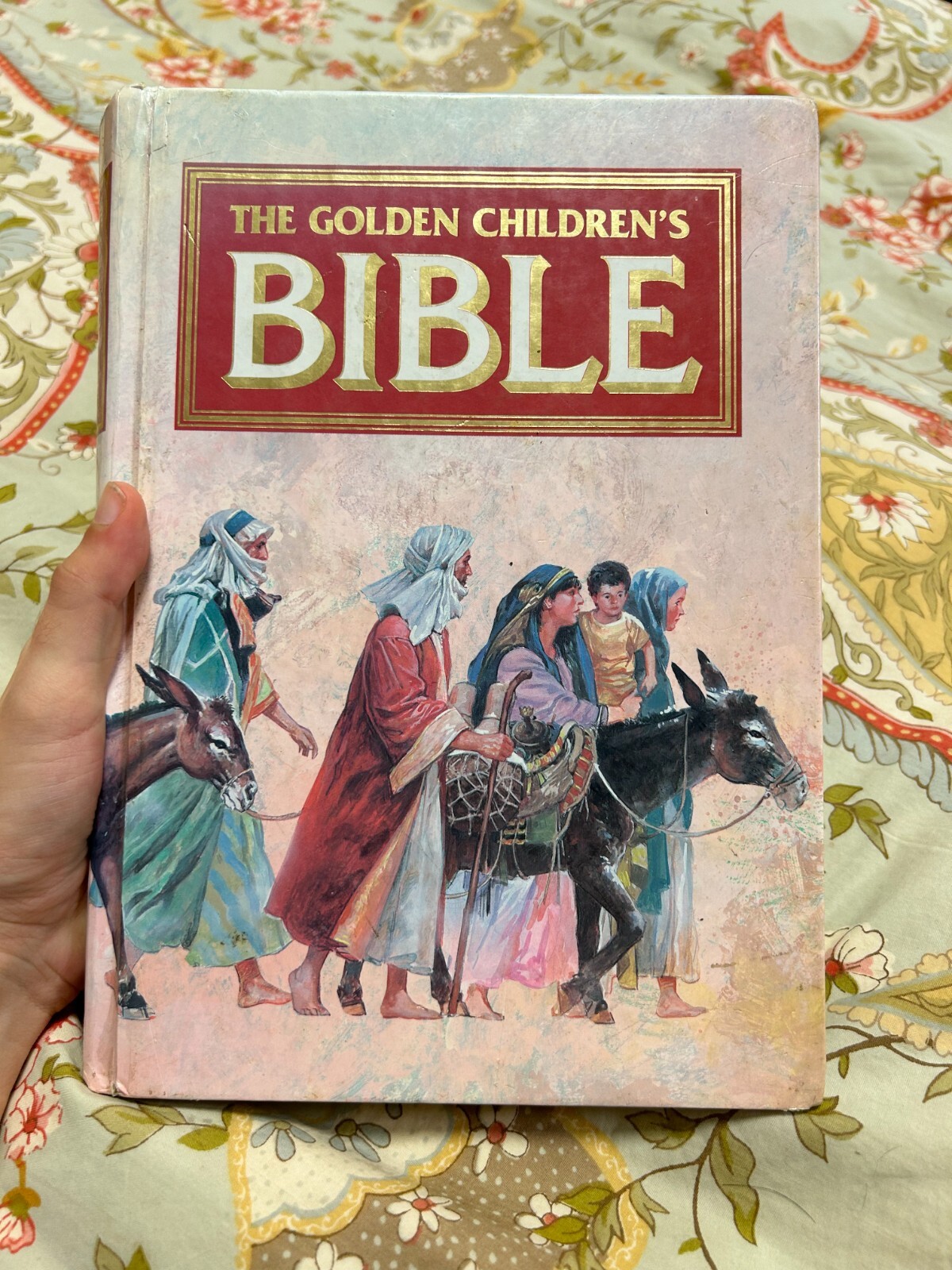 The Golden Children’s Bible Illustrated 510 Pages Hardcover Vintage Book