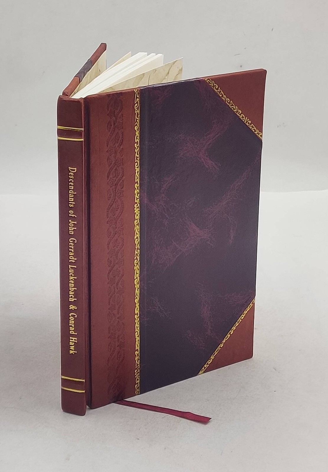 Descendants of John Gerradt Luckenbach & Conrad Hawk 1740-1958. [Laether Bound]