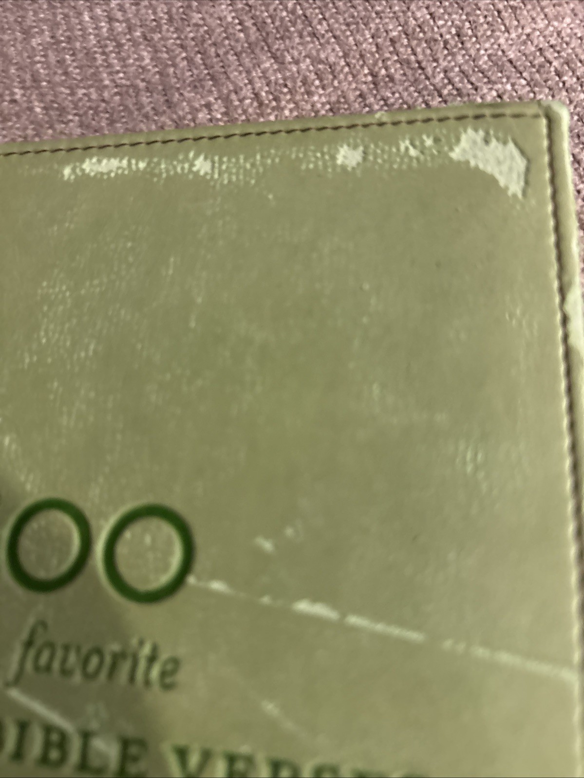 Hallmark 100 Favorite Bible Verses Faux Leather Bound Gold Edges Bookmark 2005