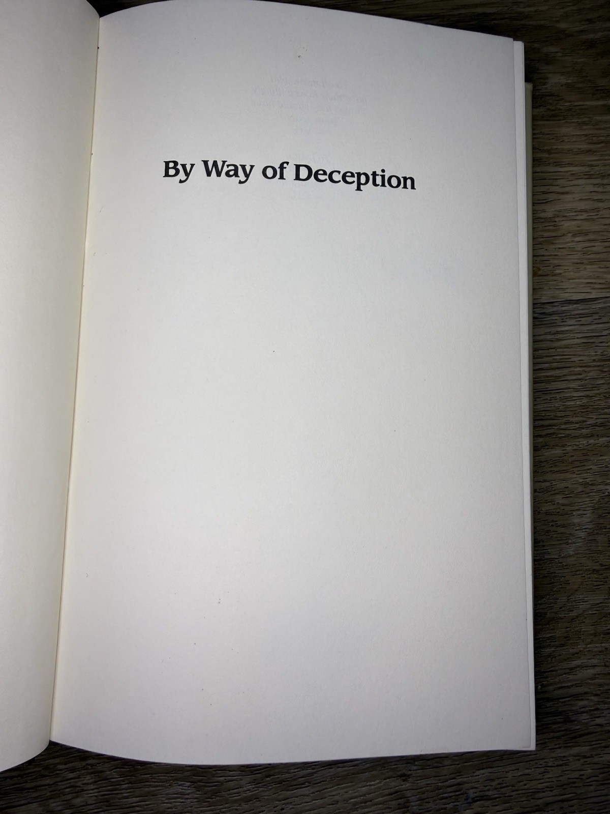 By Way of Deception Victor Ostrovsky 1990 Hardcover 1st Edition First Printing
