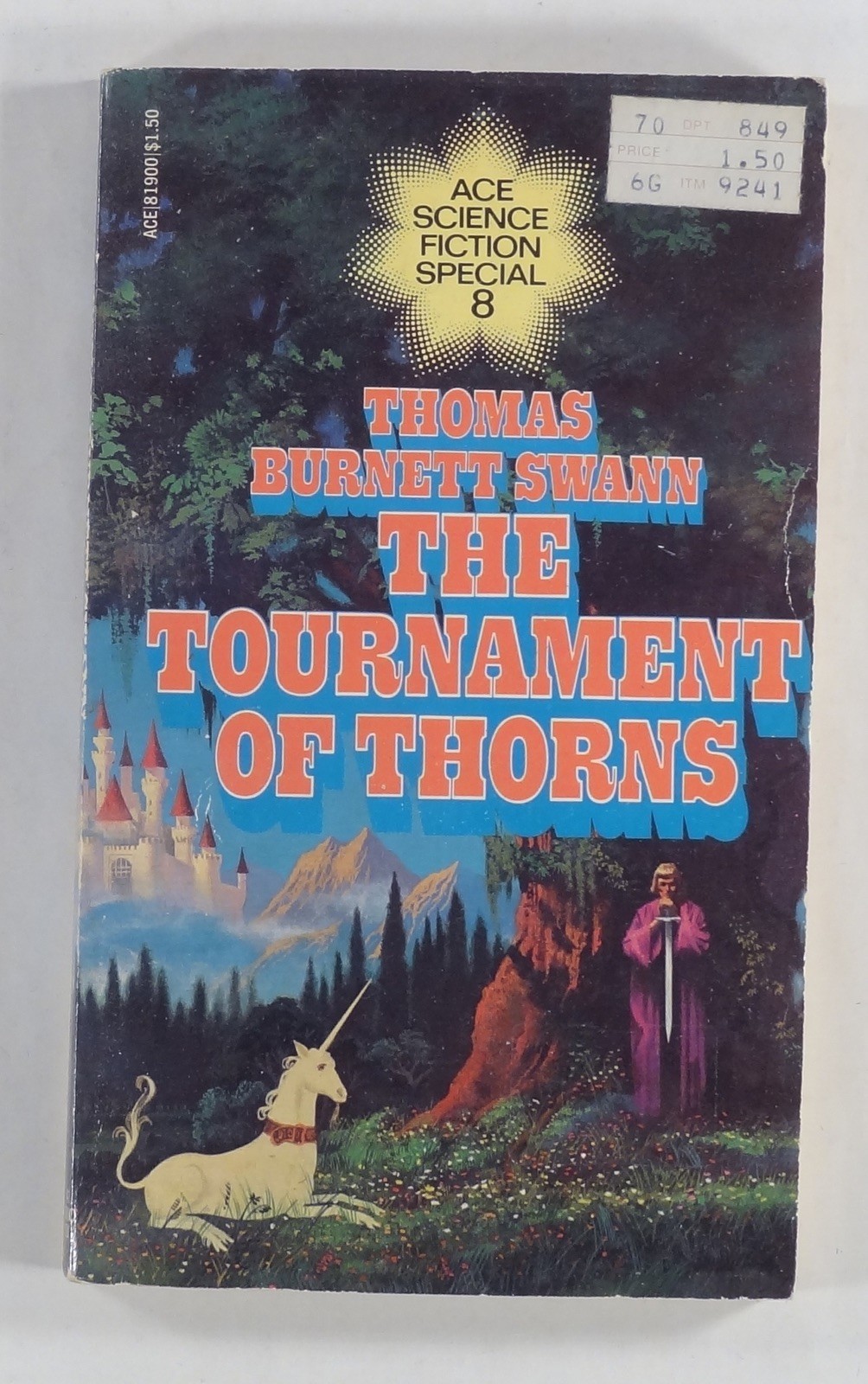 1976 Thomas Burnett Swann TOURNAMENT OF THORNS medieval fantasy ACE SPECIAL #8
