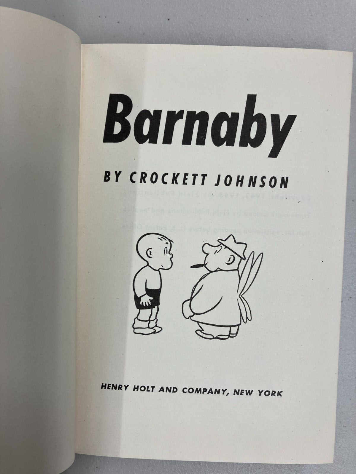 BARNABY by Crockett Johnson – 1943 Great Condition with DJ