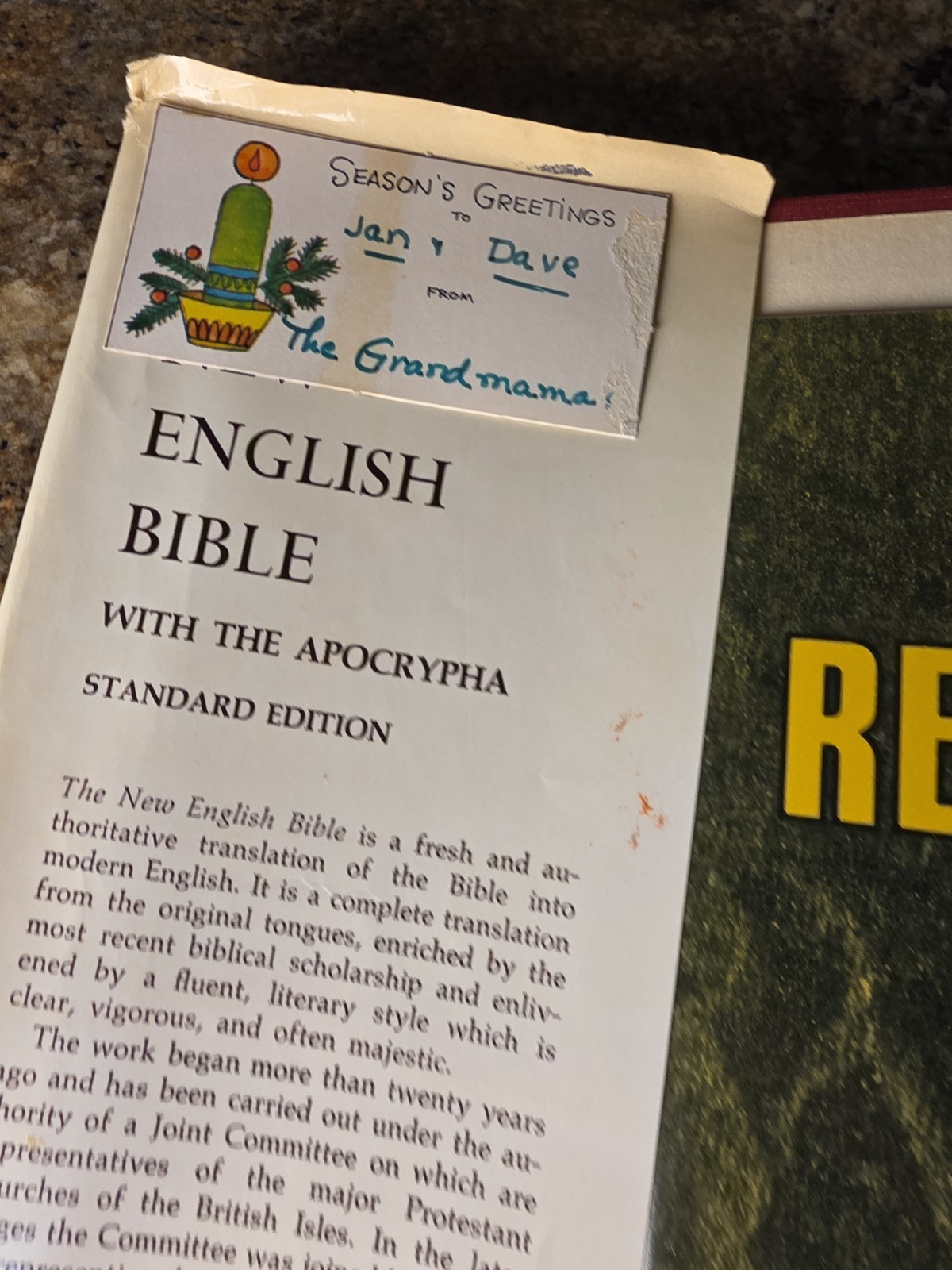 Vintage 1970 The New English Bible With Apocrypha Hardcover Book
