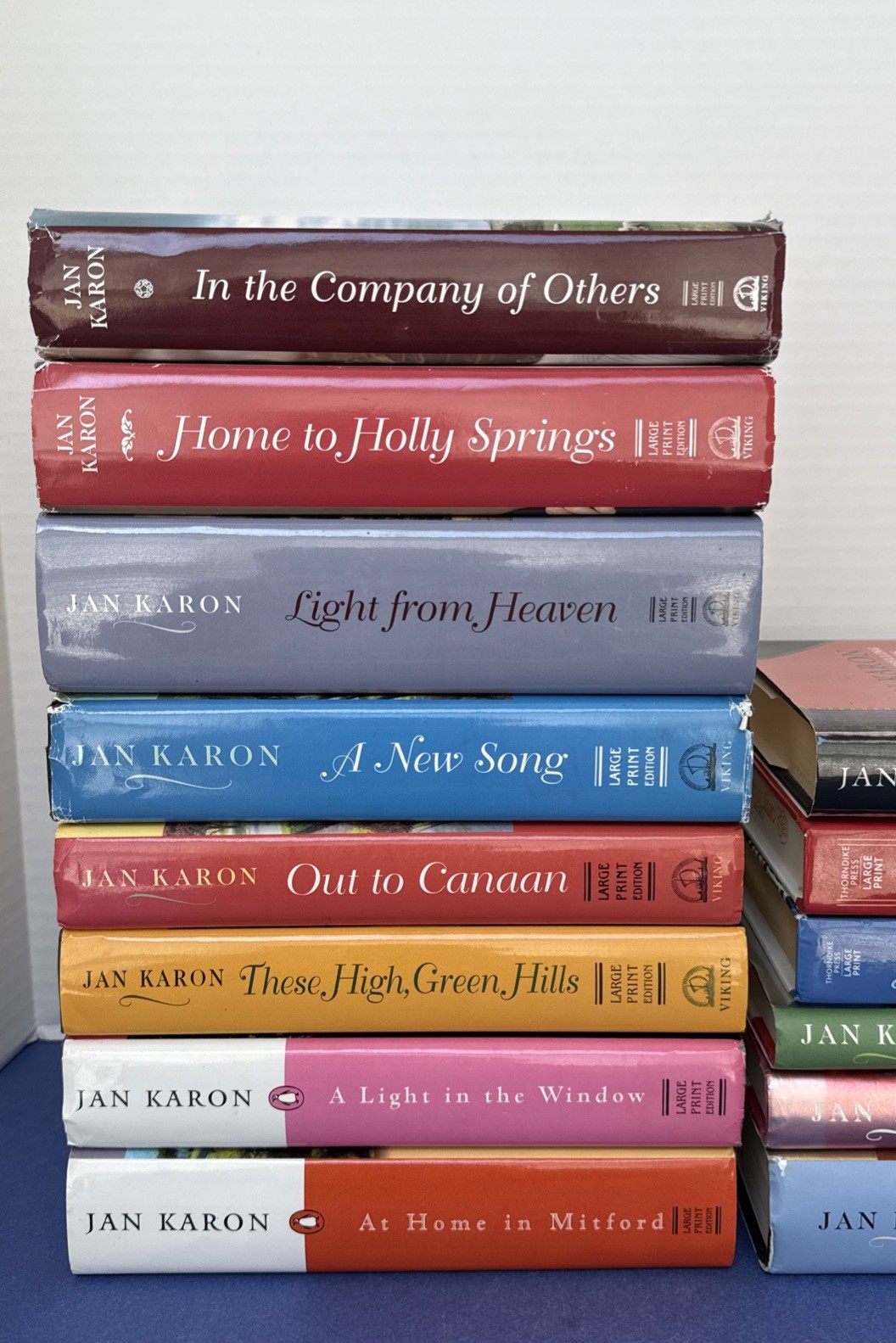 Lot Of 14 ~ Hardcover Books ~ Jan Karon ~ ALL LARGE PRINT ~ AT HOME IN MITFORD