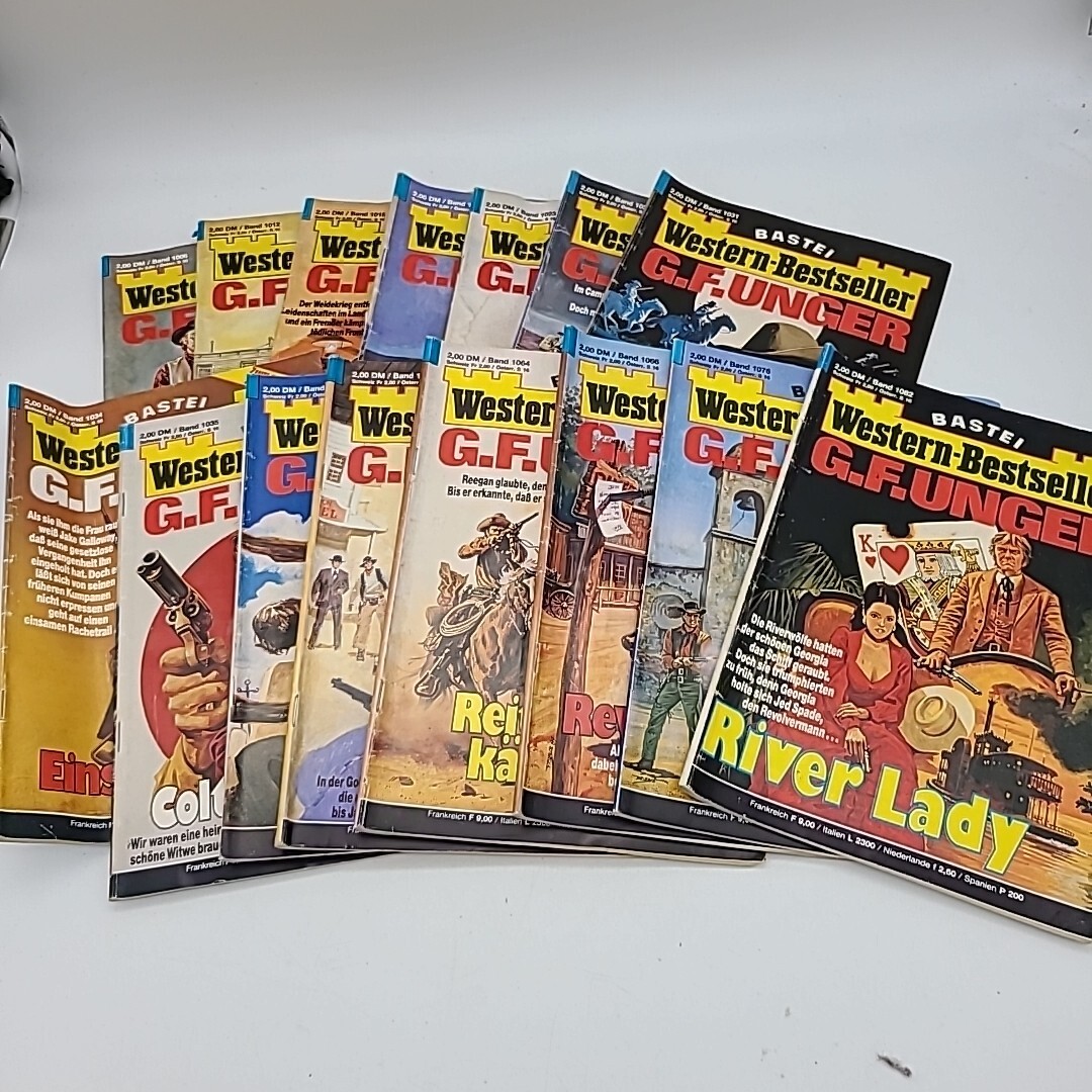 15 BASTEI Western-Bestseller G.F. Unger Pulp Fiction German Booklets Books