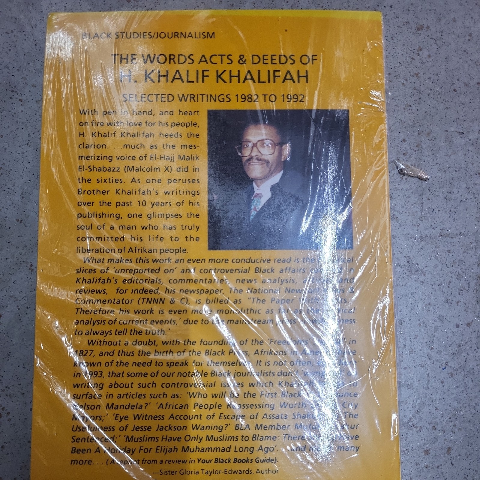 Words Acts & Deeds of H. Khalif Khalifah 1993 1st Ed Rare Black Press Writings