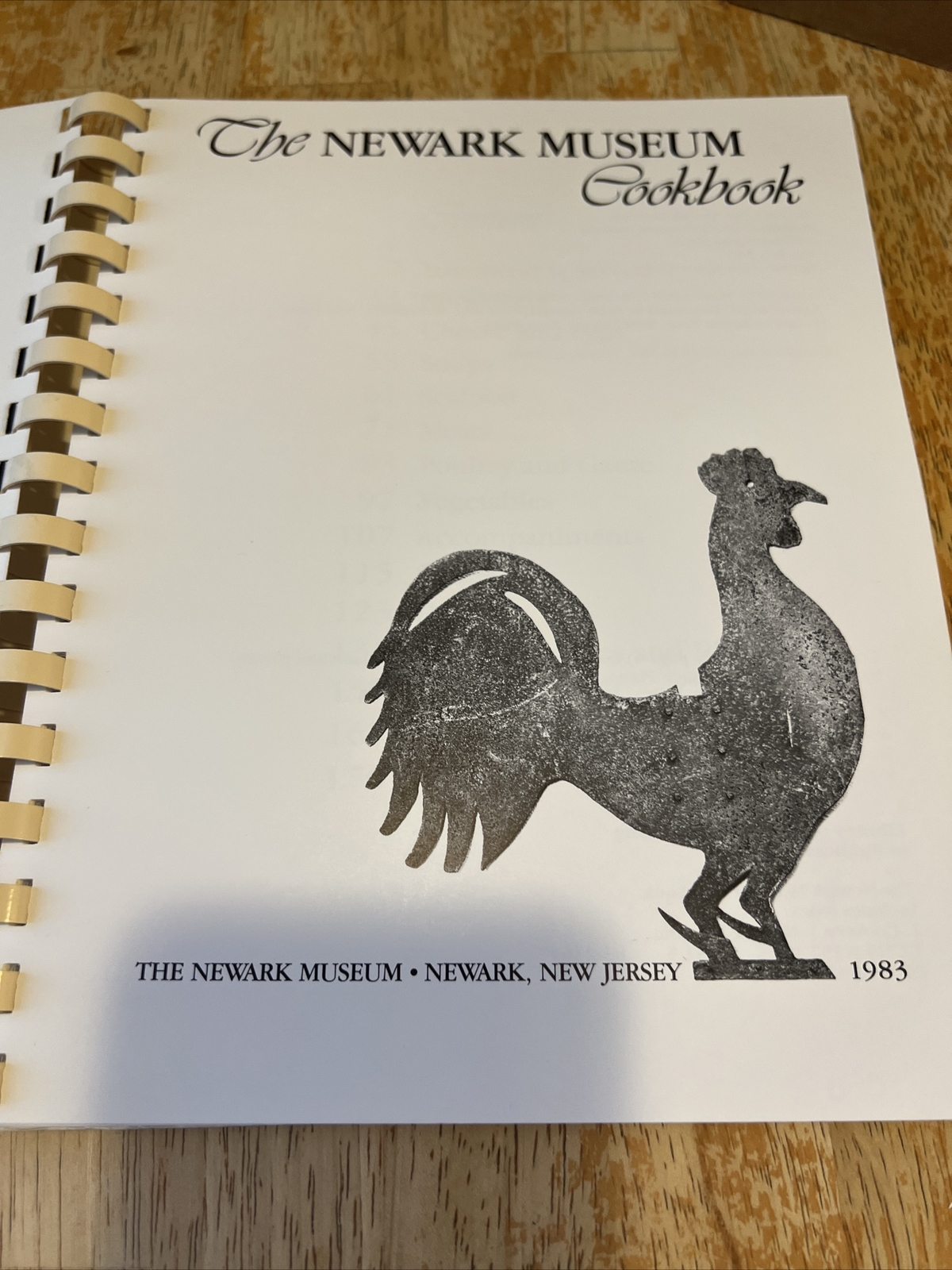 1983 The Newark Museum Cookbook New Jersey Spiral 174 Pages