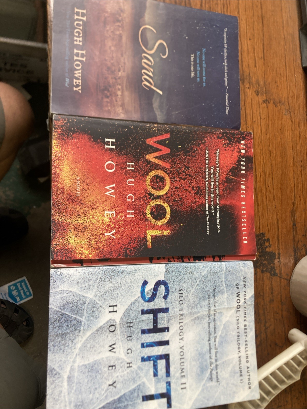 Hugh Howey Lot of 3 Wool Shift Sand. Series)