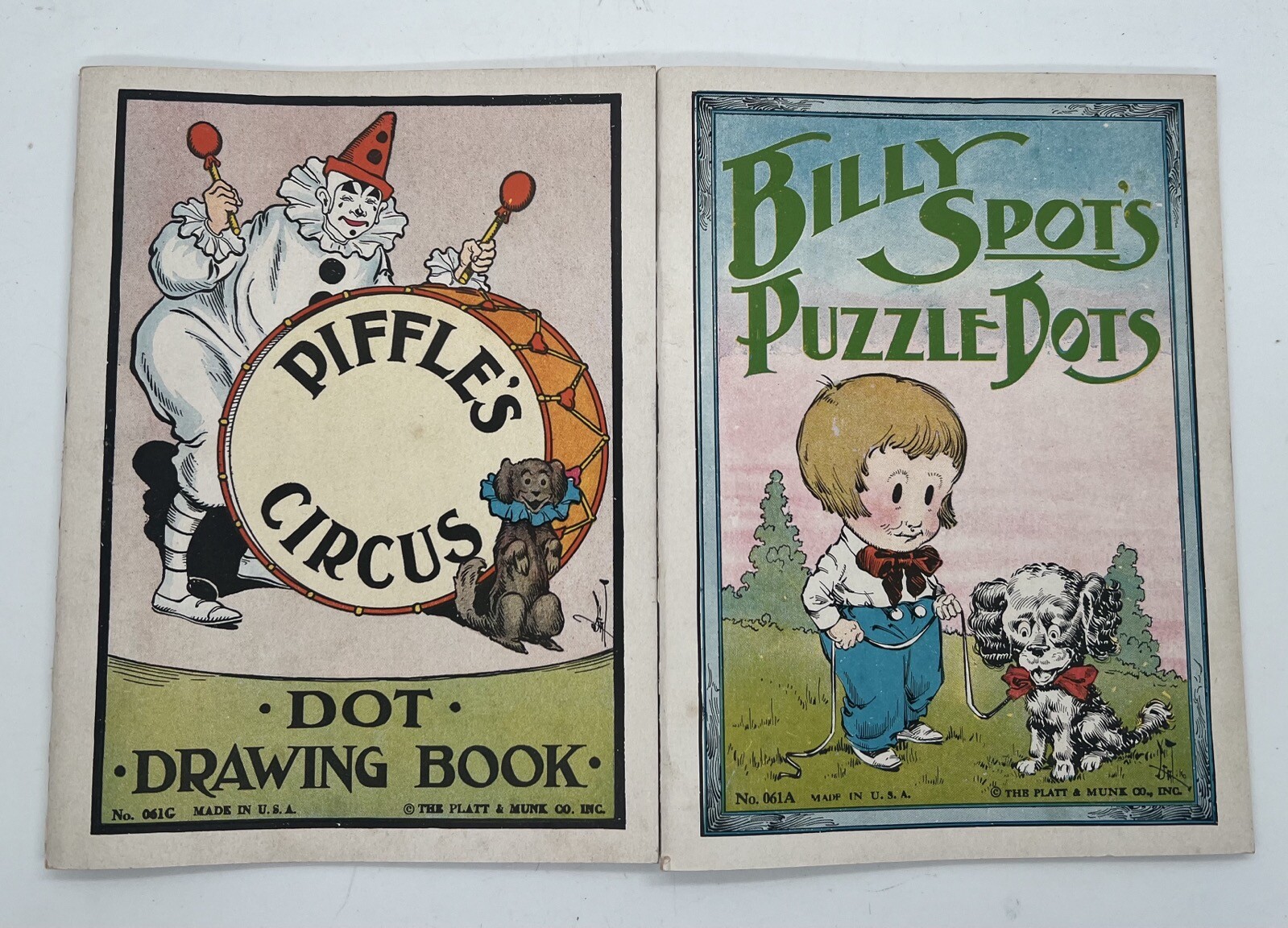 Vintage 1930 Big Box Dot to Dot Drawing Books 10 Set Platt & Munk No 161 MCMXL