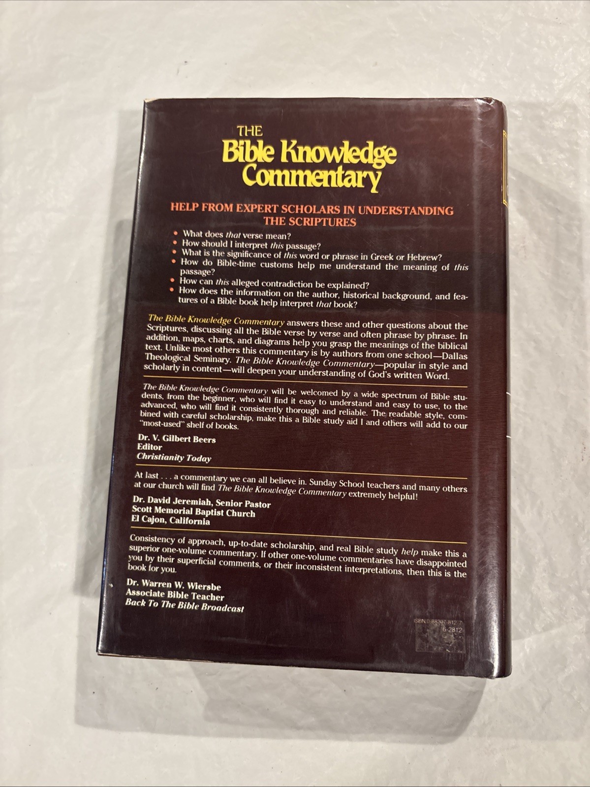 Bible Knowledge Commentary: New Testament by John F. Walvoord & Roy B. Zuck